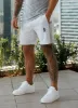 Gym King Contrast Panel Fleece Short - Snow Marl/Light Grey/White sold by The Gym King