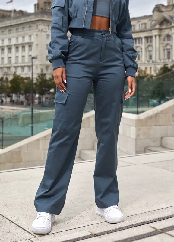 Gym King Woven Cargo Pant - Storm Blue sold by The Gym King