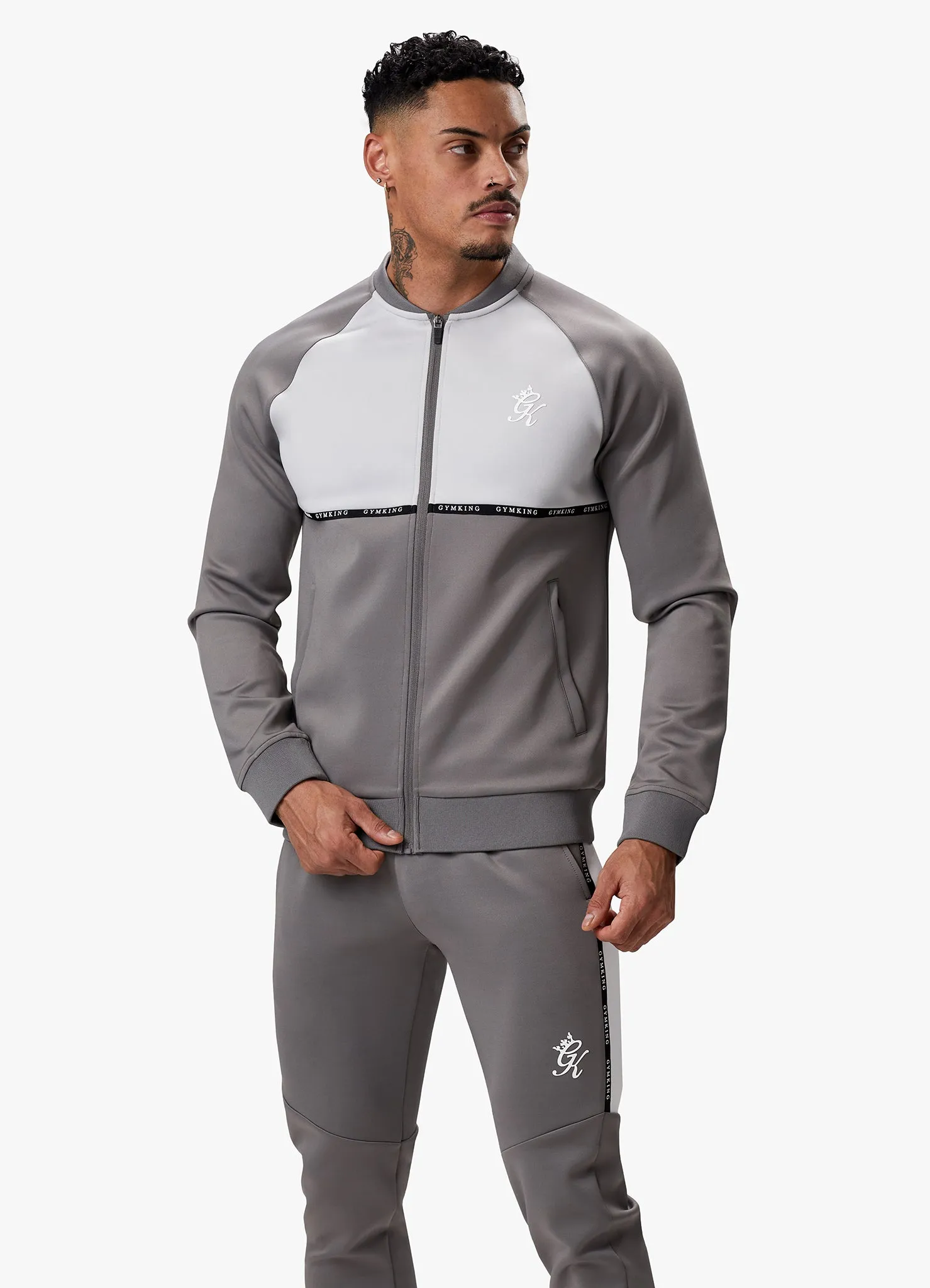 Gym King Taped Core Plus Jacket - Steel/Silver Grey sold by The Gym King