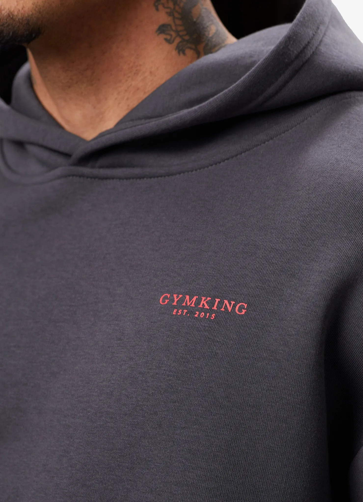 Gym King Established Hood - Dark Pewter/Red sold by The Gym King product image thumbnail 5