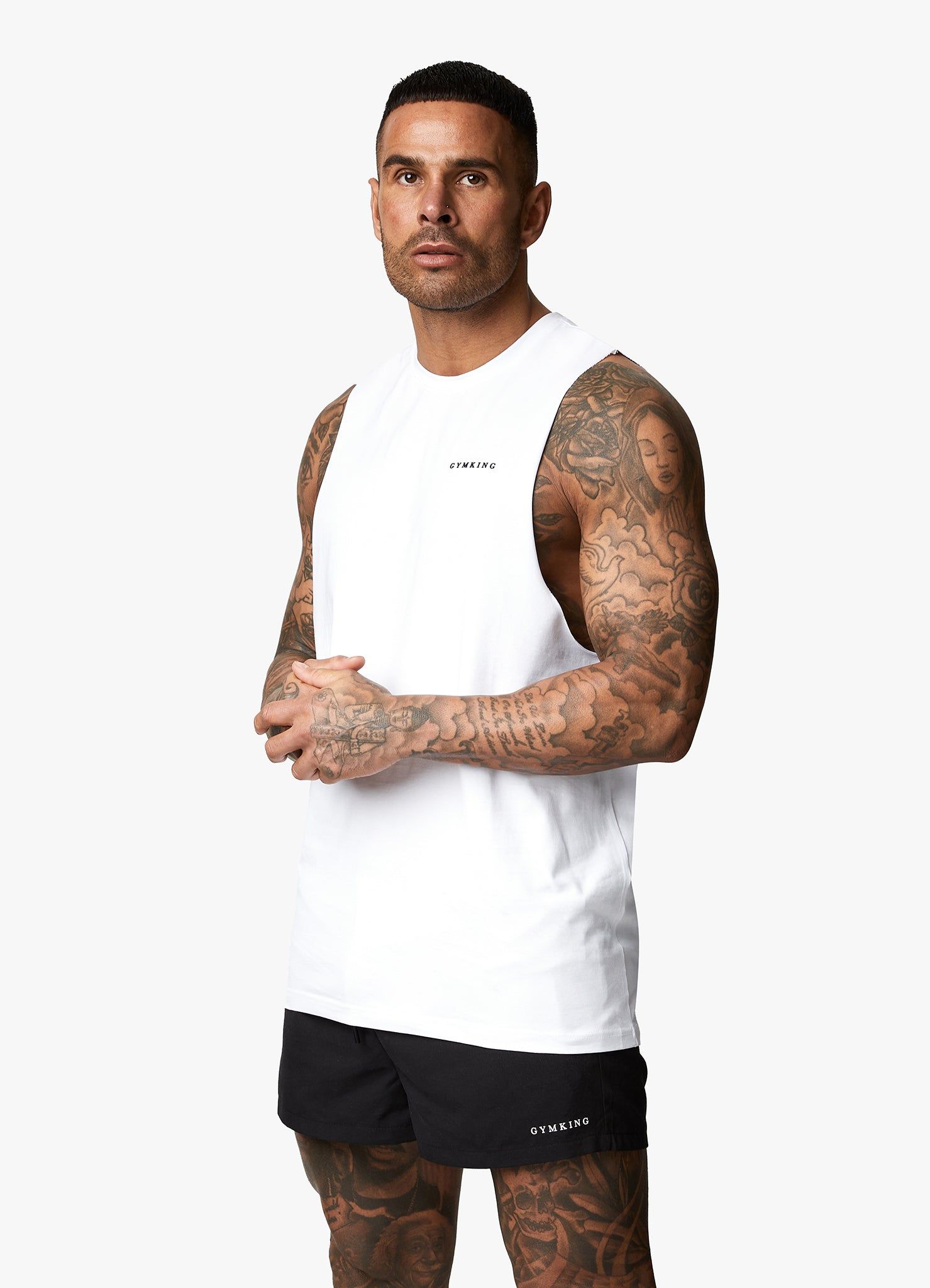 Gym King Linear Vest - White sold by The Gym King