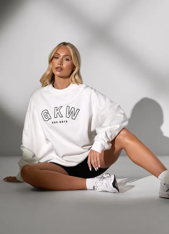GKW Relaxed Fit Crew - Cream sold by The Gym King
