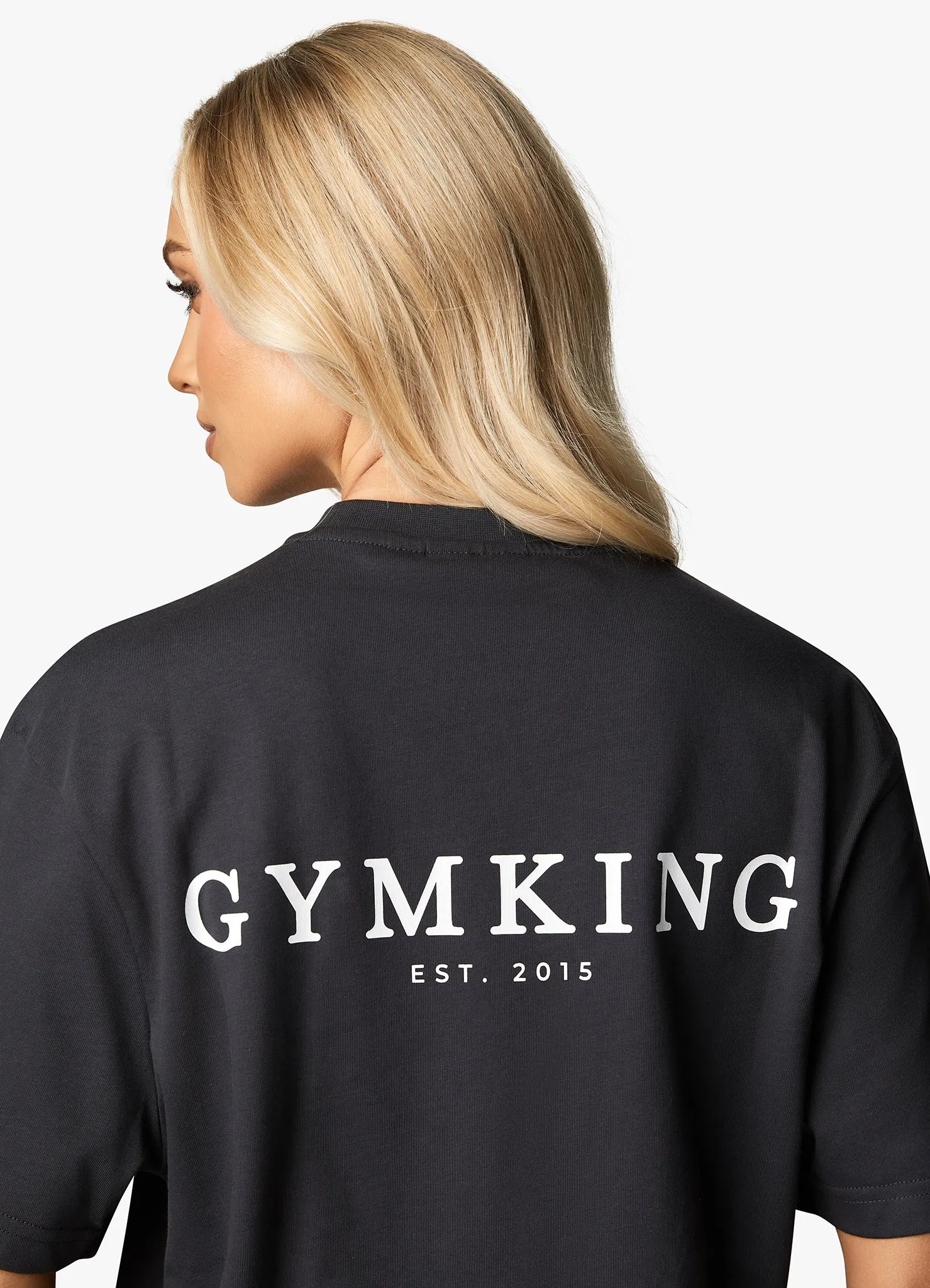 Gym King Established BF Tee - Dark Pewter sold by The Gym King product image thumbnail 5