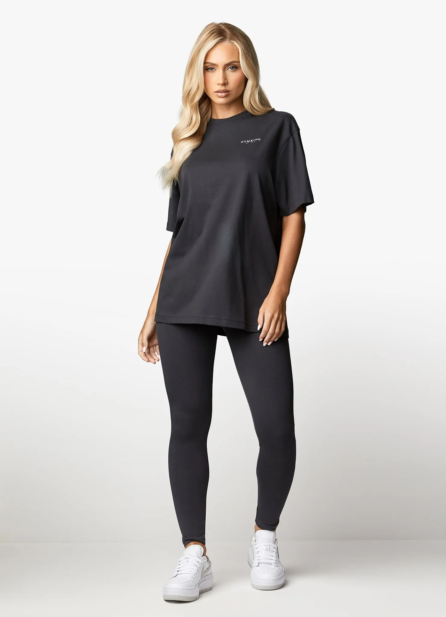 Gym King Established BF Tee - Dark Pewter sold by The Gym King product image thumbnail 4