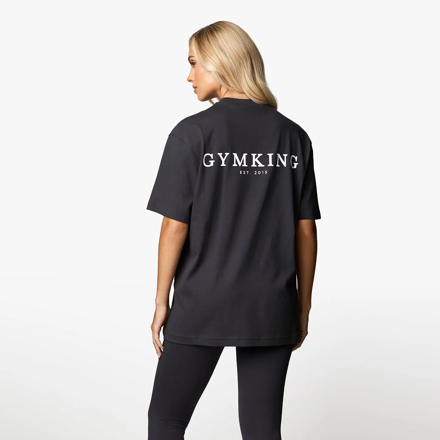 Gym King Established BF Tee - Dark Pewter sold by The Gym King product image thumbnail 2