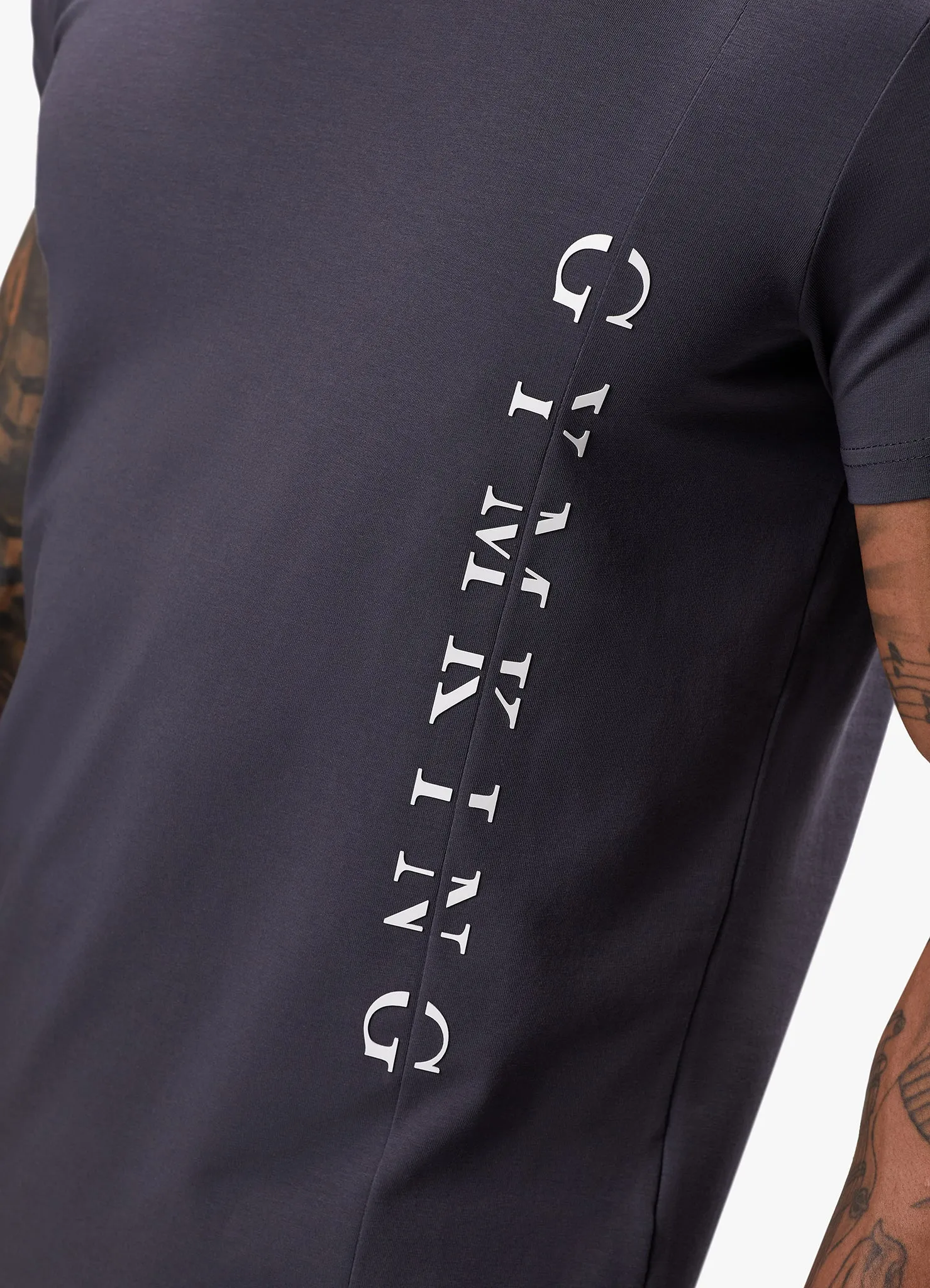 Gym King Split Linear Tee - Graphite sold by The Gym King product image thumbnail 5