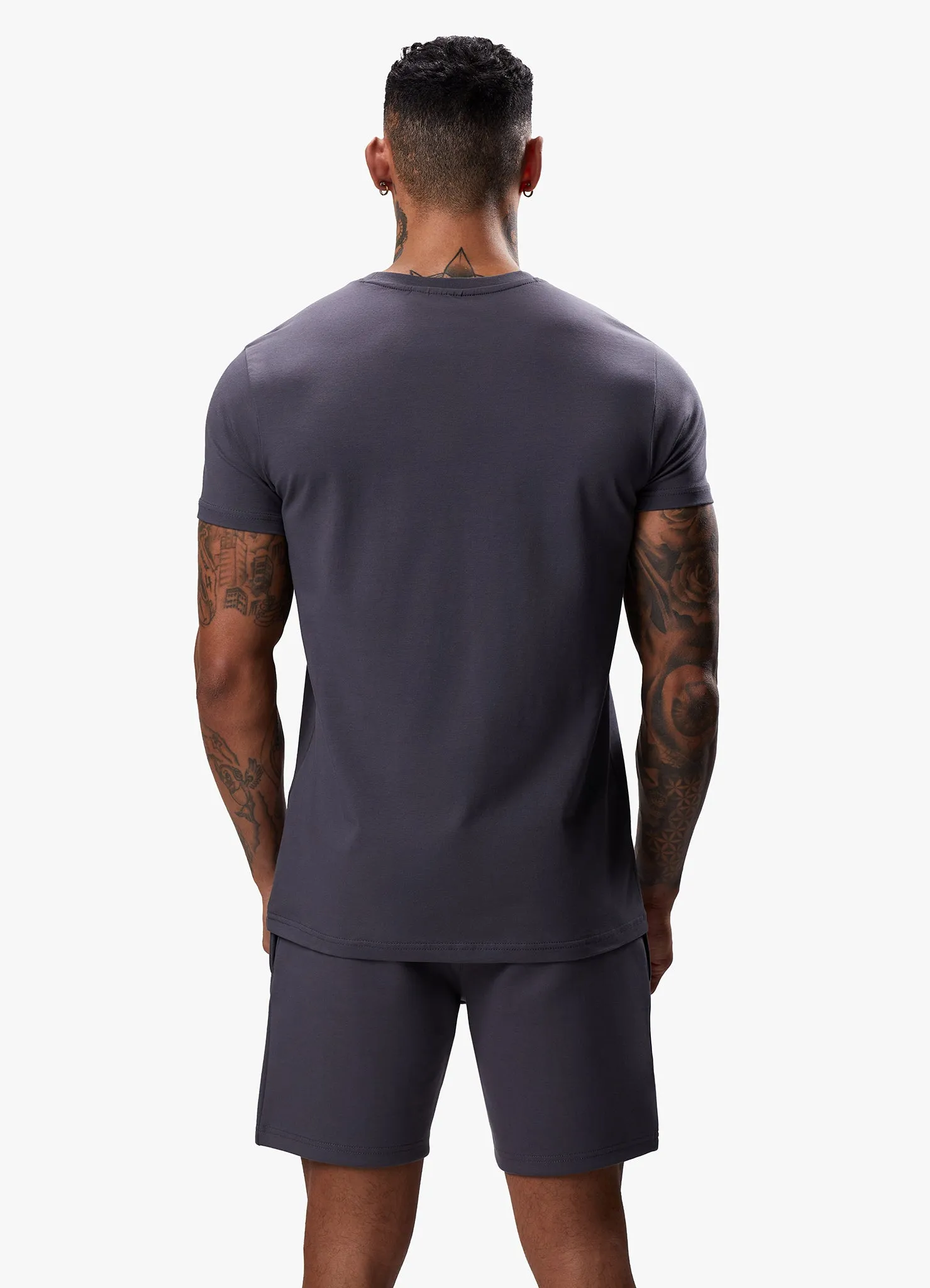 Gym King Split Linear Tee - Graphite sold by The Gym King product image thumbnail 4