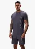 Gym King Split Linear Tee - Graphite sold by The Gym King