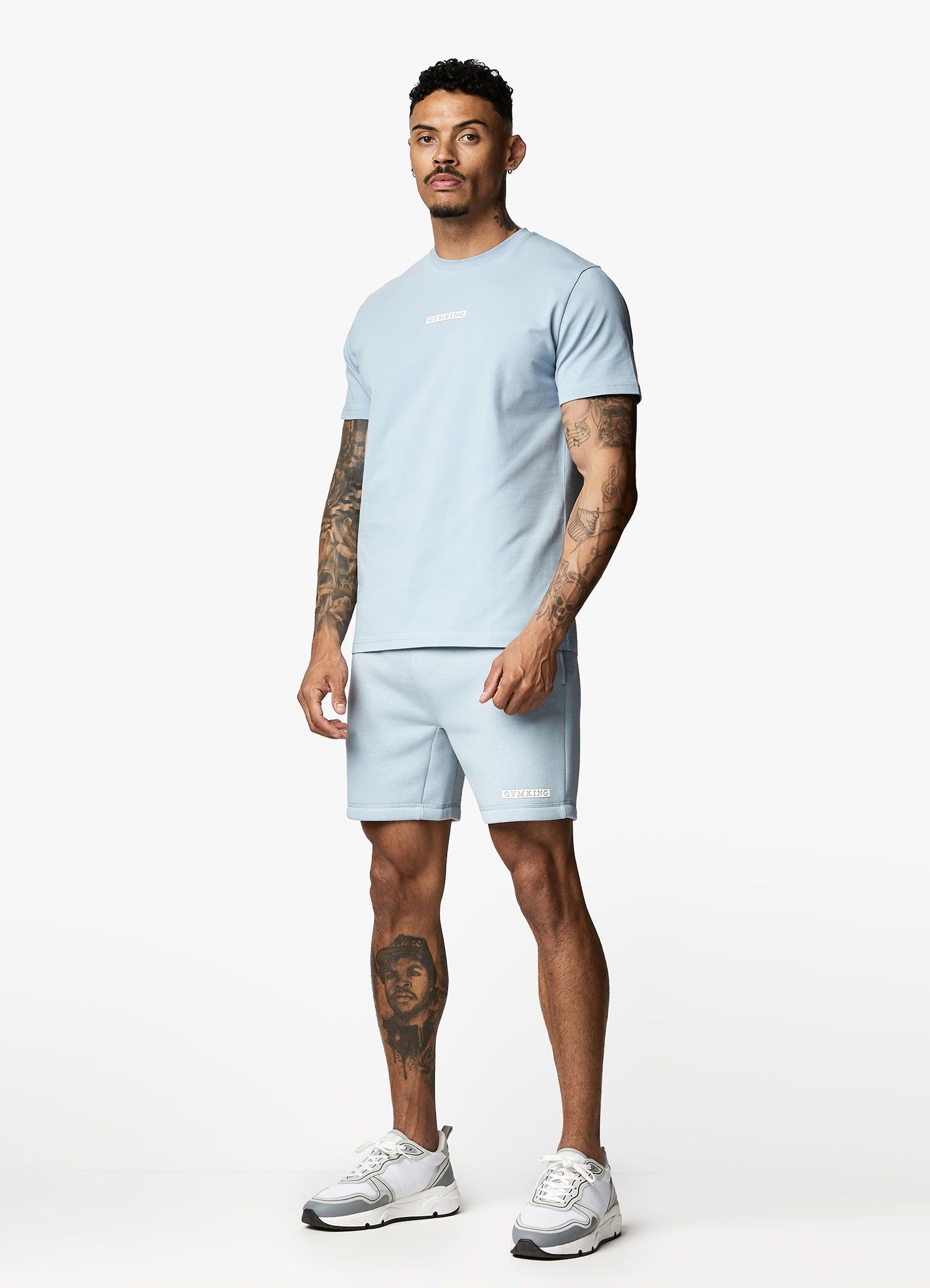 Gym King Box Logo Tee - Ashley Blue sold by The Gym King product image thumbnail 8