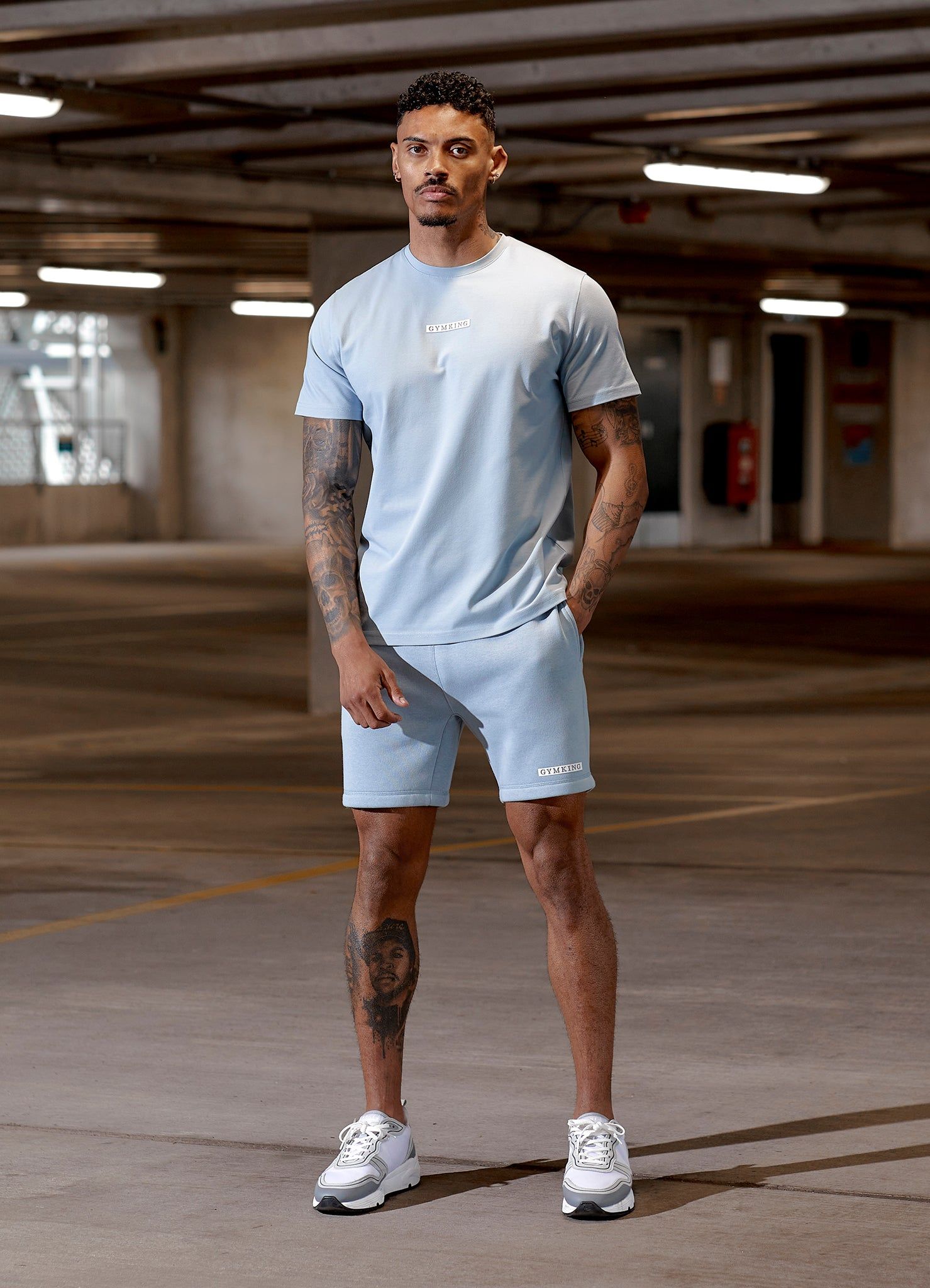 Gym King Box Logo Tee - Ashley Blue sold by The Gym King product image thumbnail 4