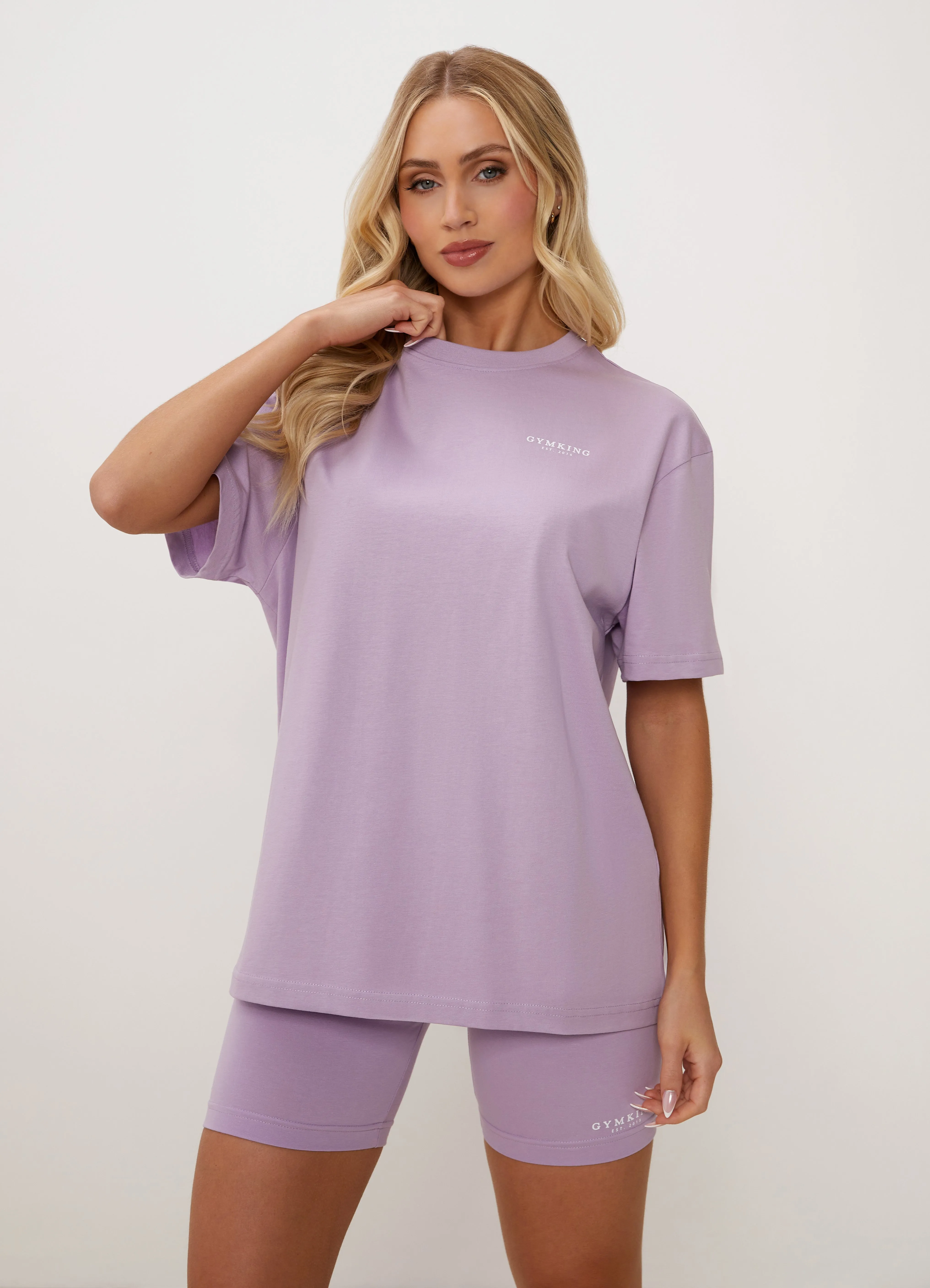 Gym King Established Boyfriend Tee - Lilac sold by The Gym King product image thumbnail 5