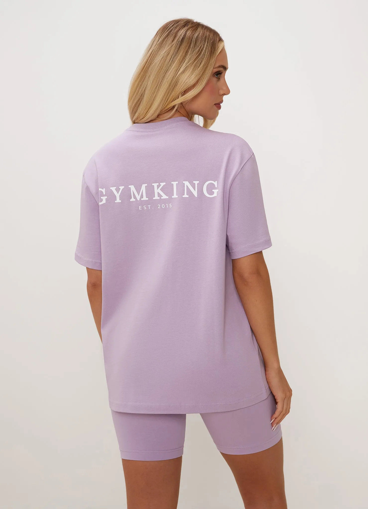 Gym King Established Boyfriend Tee - Lilac sold by The Gym King product image thumbnail 4