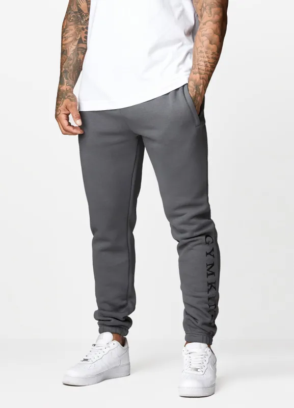 Gym King Covert Linear Logo Jogger - Dark Pewter sold by The Gym King