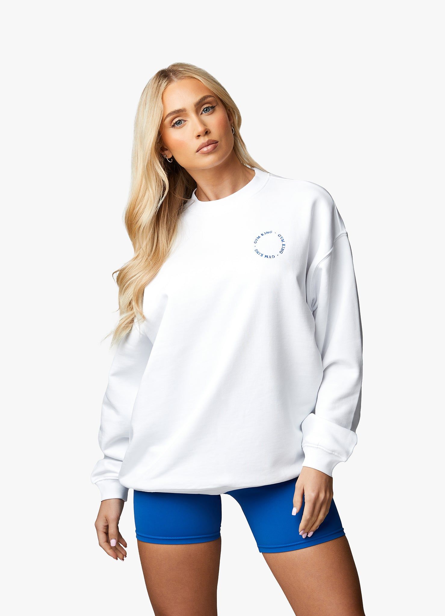 Gym King Recharge Oversized Crew - White sold by The Gym King product image thumbnail 7