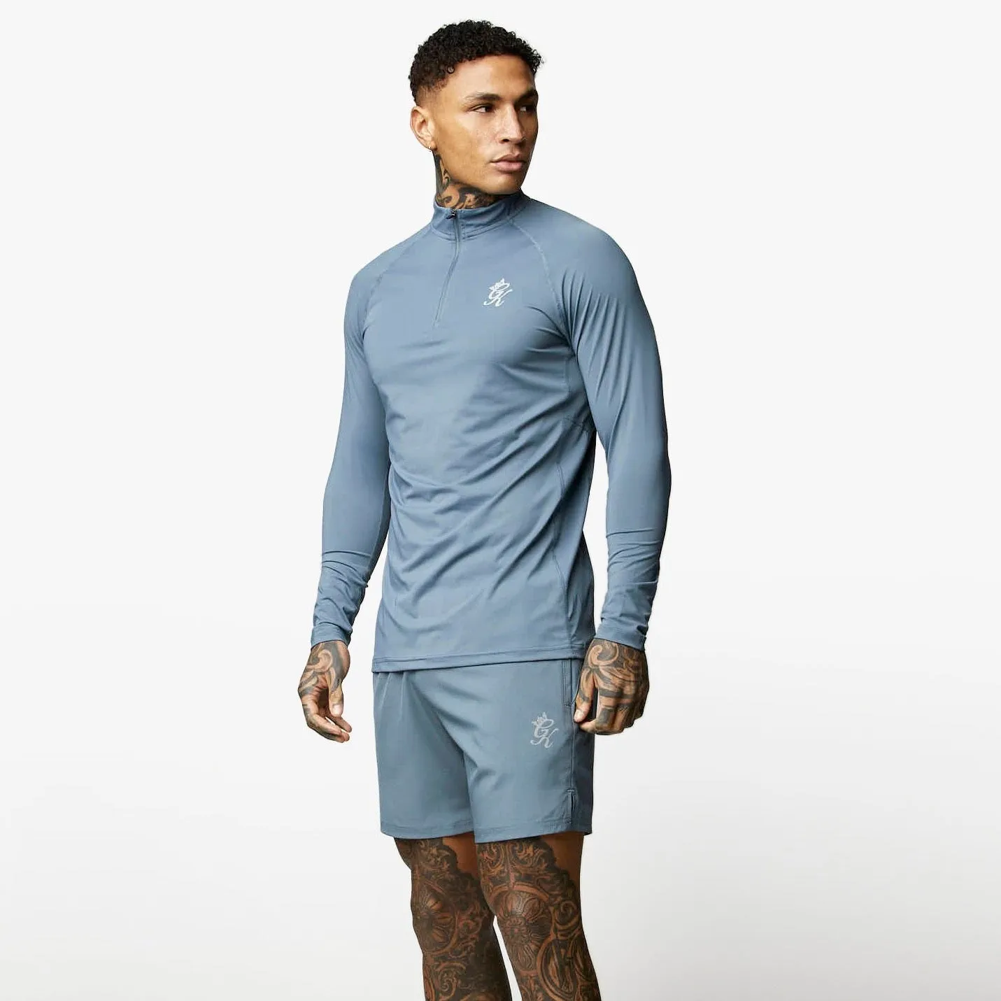 Gym King Energy 1/4 Zip Funnel - Petrol Blue sold by The Gym King product image thumbnail 2