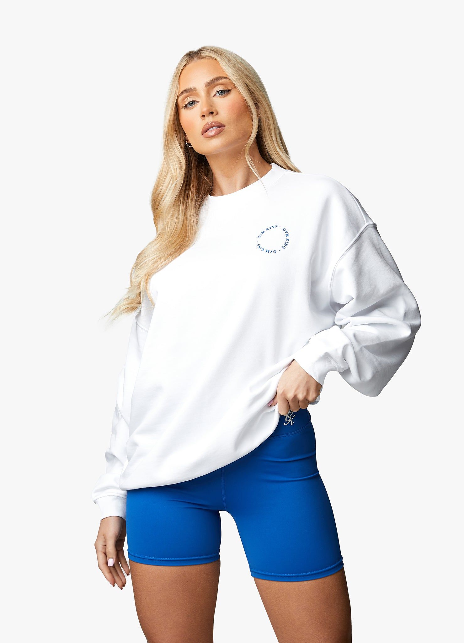 Gym King Recharge Oversized Crew - White sold by The Gym King product image thumbnail 4