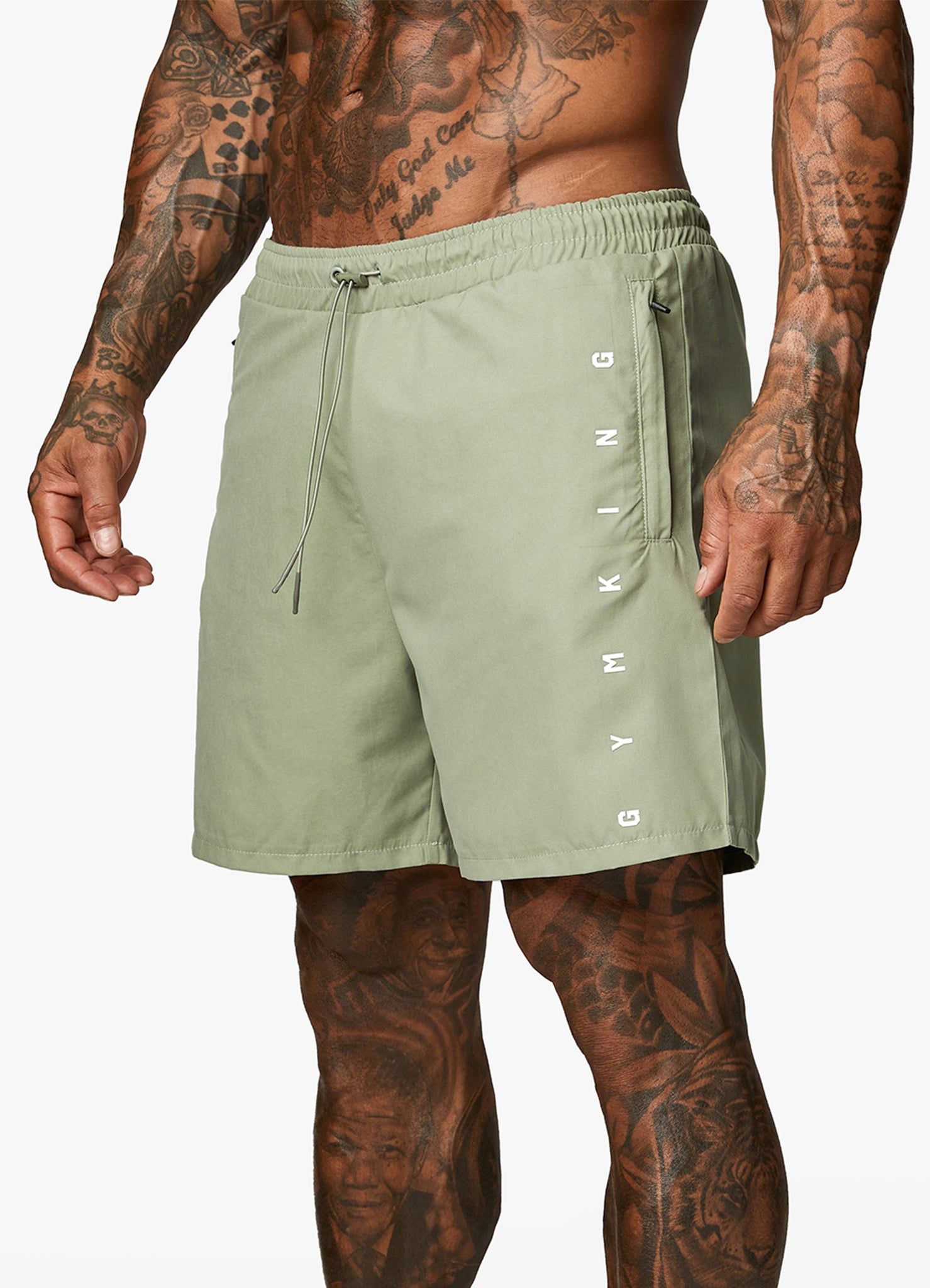 Gym King Rebellion Swim Short 5" - Soft Khaki sold by The Gym King
