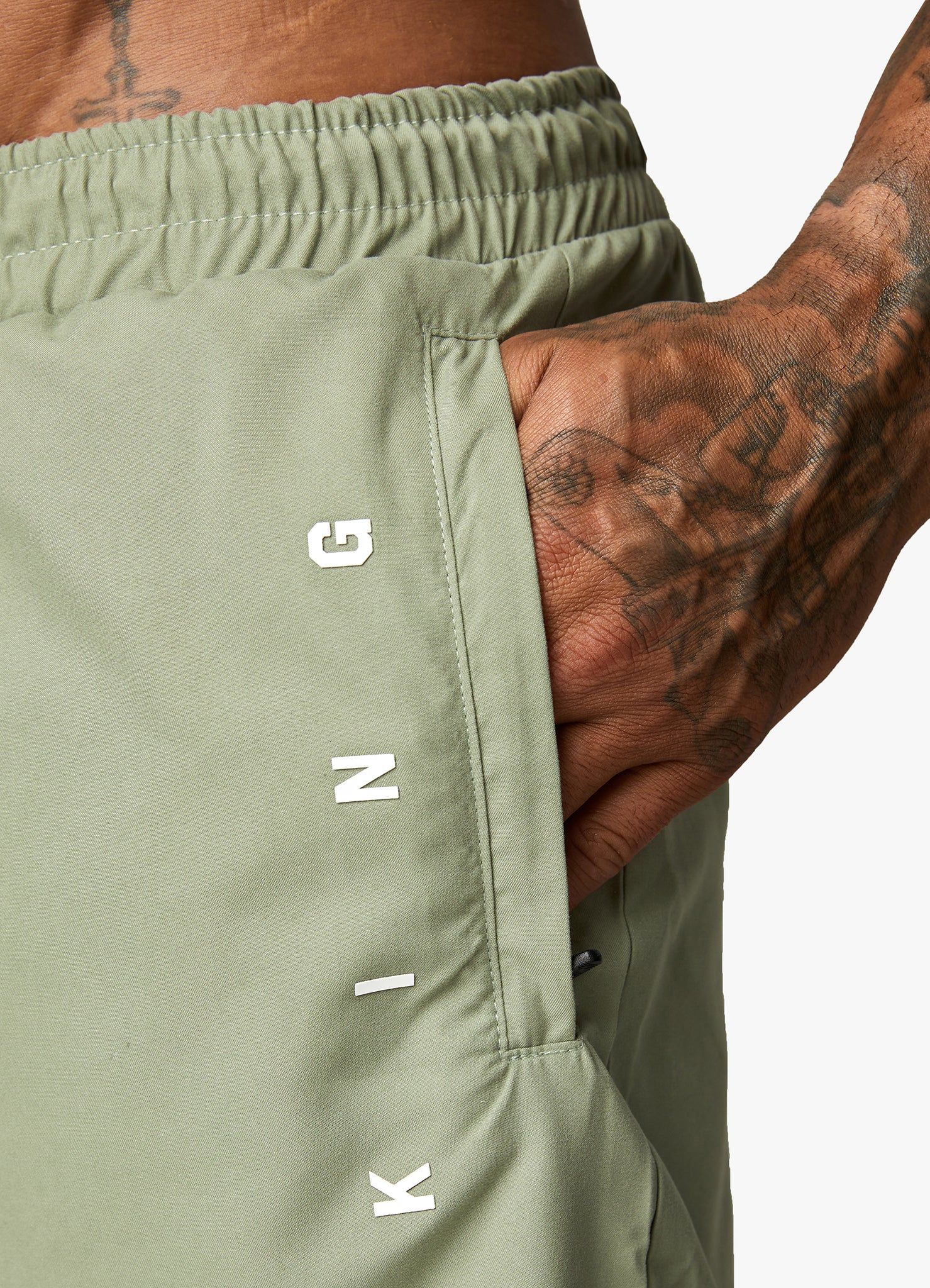 Gym King Rebellion Swim Short 5" - Soft Khaki sold by The Gym King product image thumbnail 3
