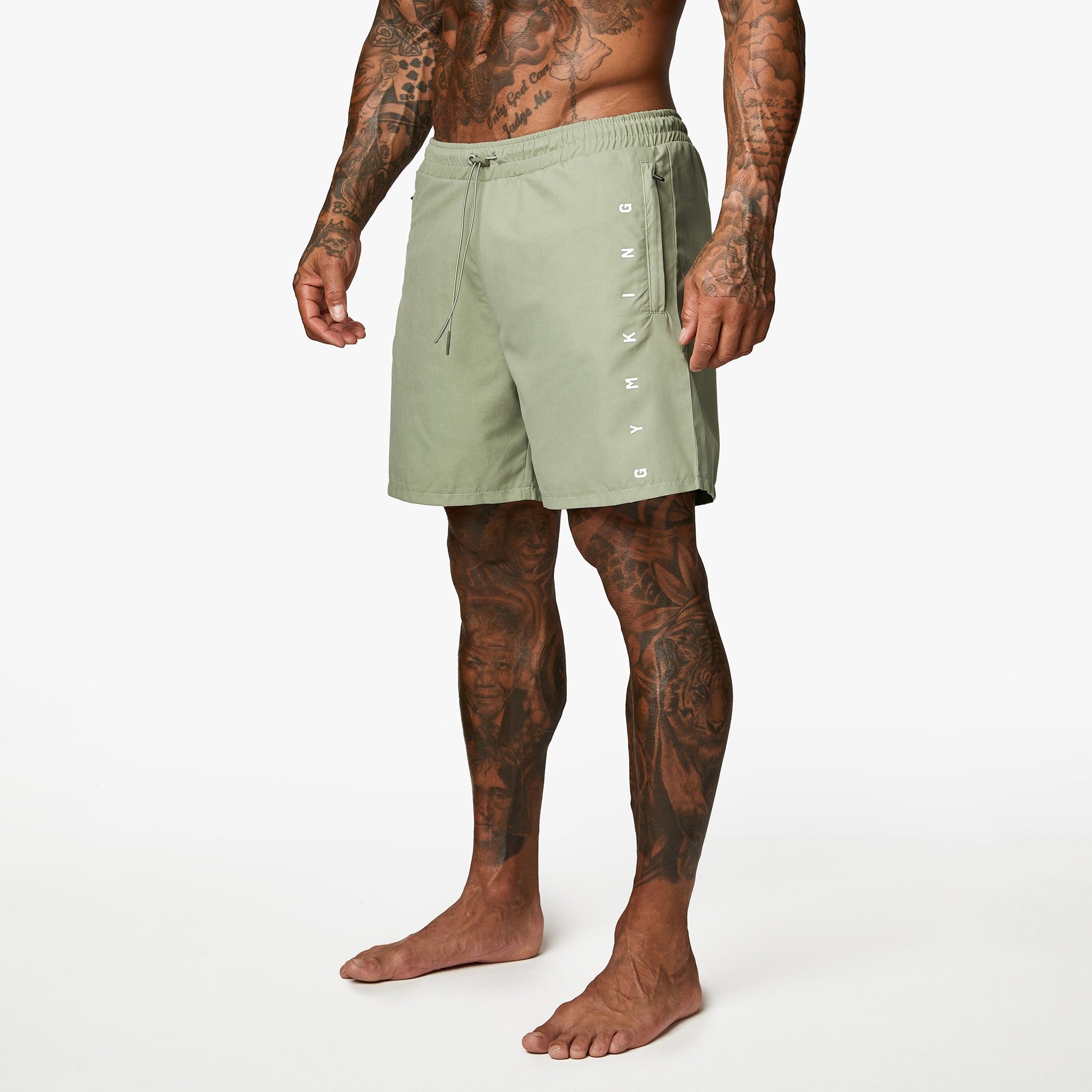 Gym King Rebellion Swim Short 5" - Soft Khaki sold by The Gym King product image thumbnail 4