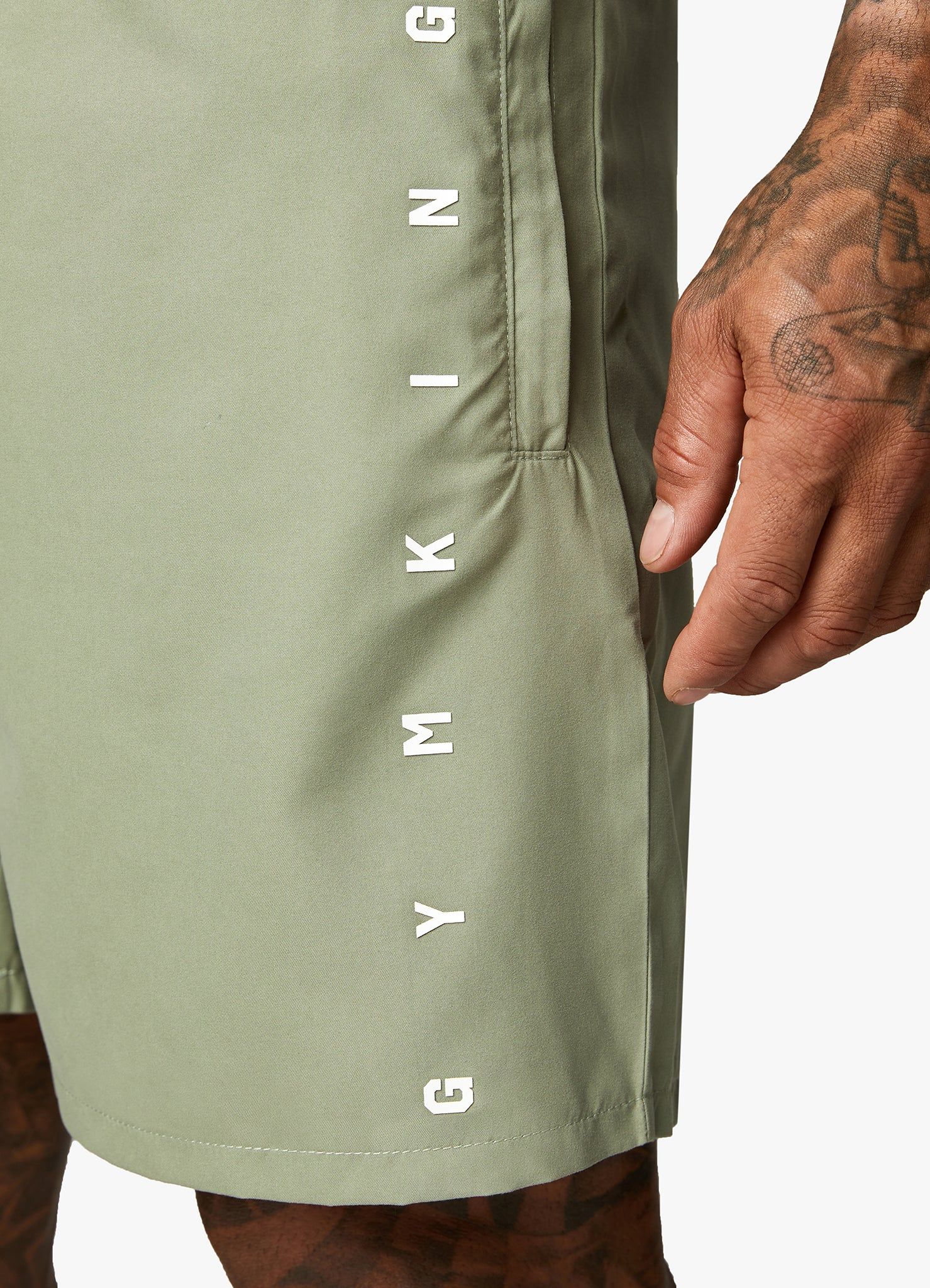 Gym King Rebellion Swim Short 5" - Soft Khaki sold by The Gym King product image thumbnail 2