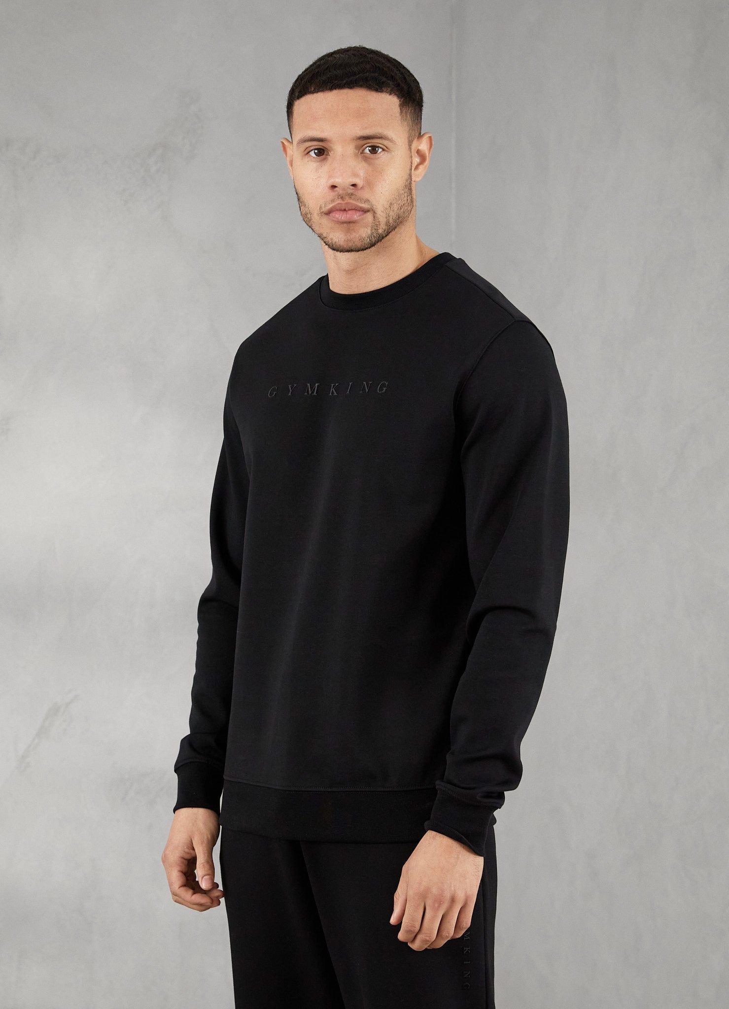 Gym King Linear Print Interlock Crew - Black sold by The Gym King product image thumbnail 10
