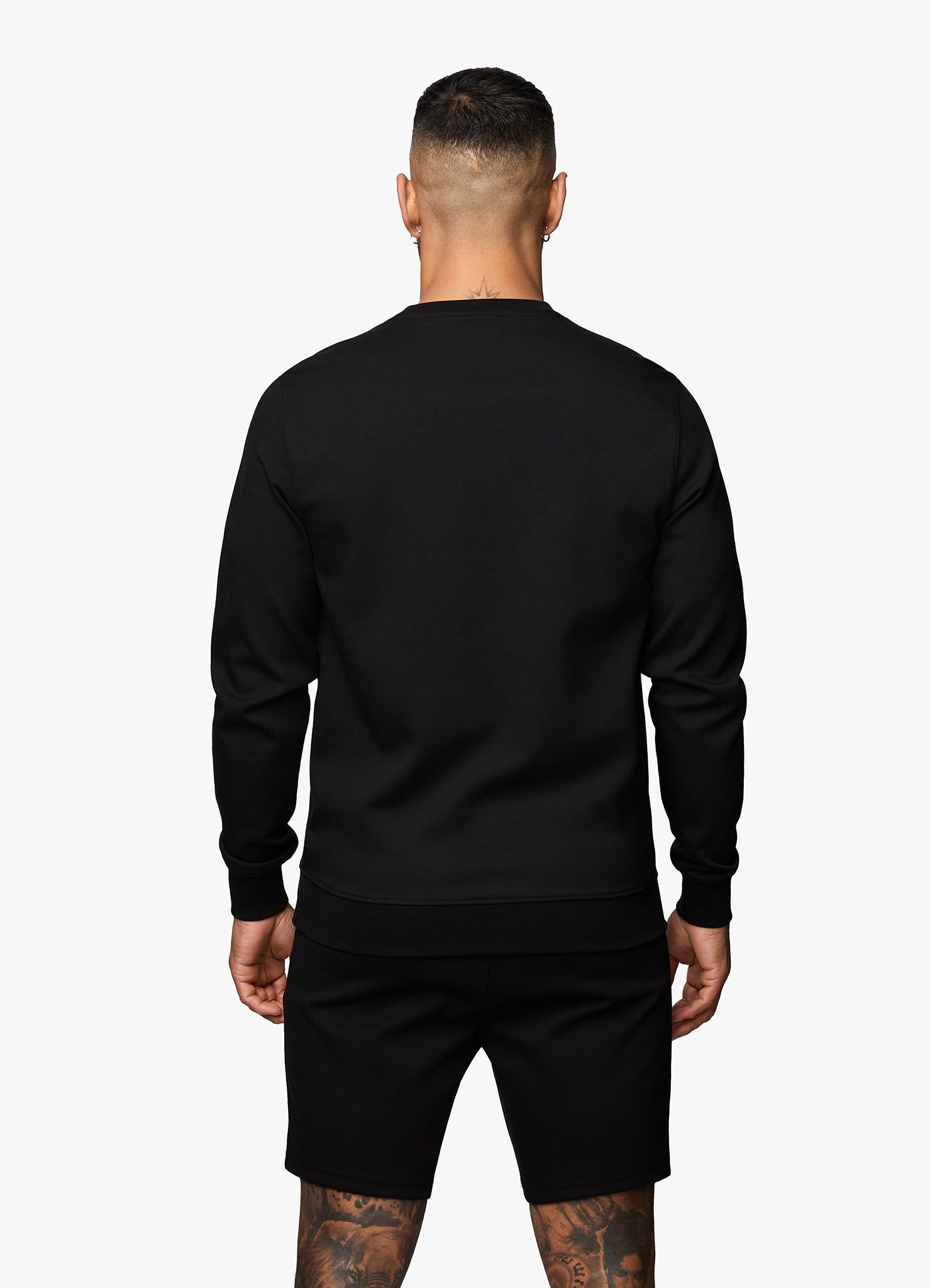 Gym King Linear Print Interlock Crew - Black sold by The Gym King product image thumbnail 8