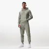 Gym King Fundamental Fleece Hood Tracksuit - Soft Khaki sold by The Gym King