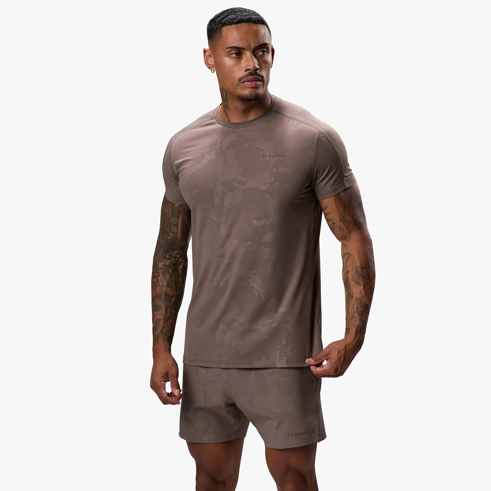 Gym King Debossed Camo Tee - Iron sold by The Gym King product image thumbnail 2