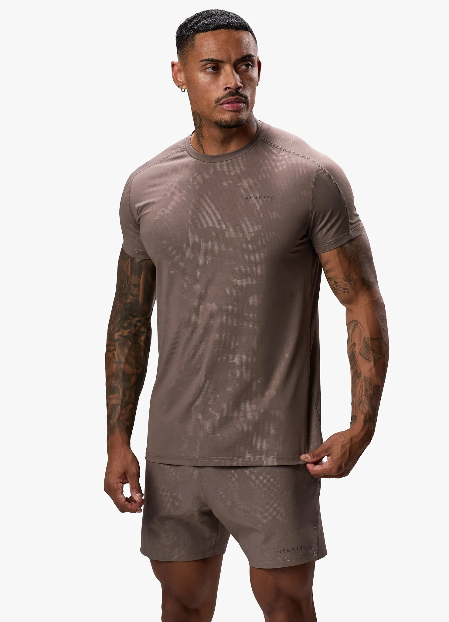 Gym King Debossed Camo Tee - Iron sold by The Gym King product image thumbnail 5
