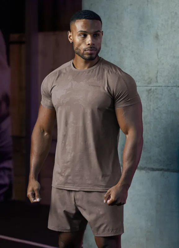 Gym King Debossed Camo Tee - Iron sold by The Gym King