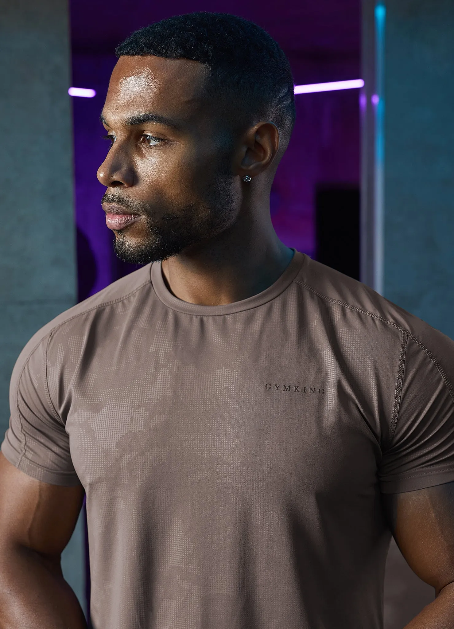 Gym King Debossed Camo Tee - Iron sold by The Gym King product image thumbnail 3