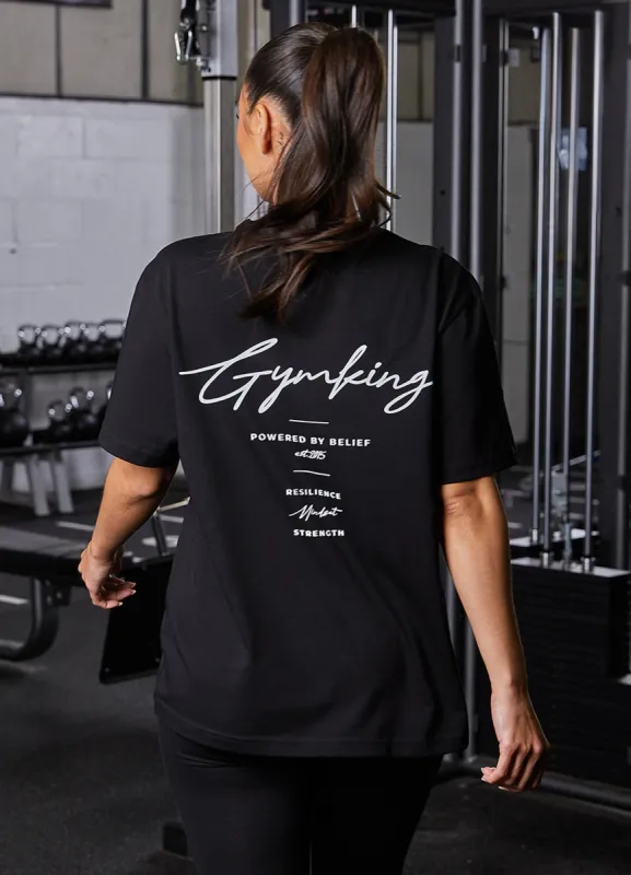 Gym King Reset BF Tee - Black sold by The Gym King