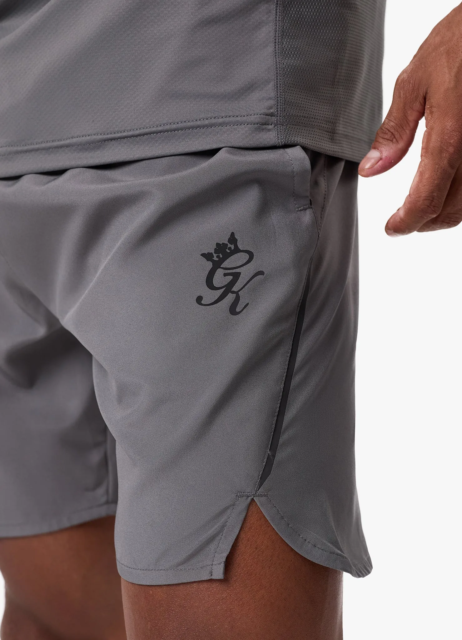 Gym King Flex 6" Short - Fossil Grey/Black sold by The Gym King product image thumbnail 4