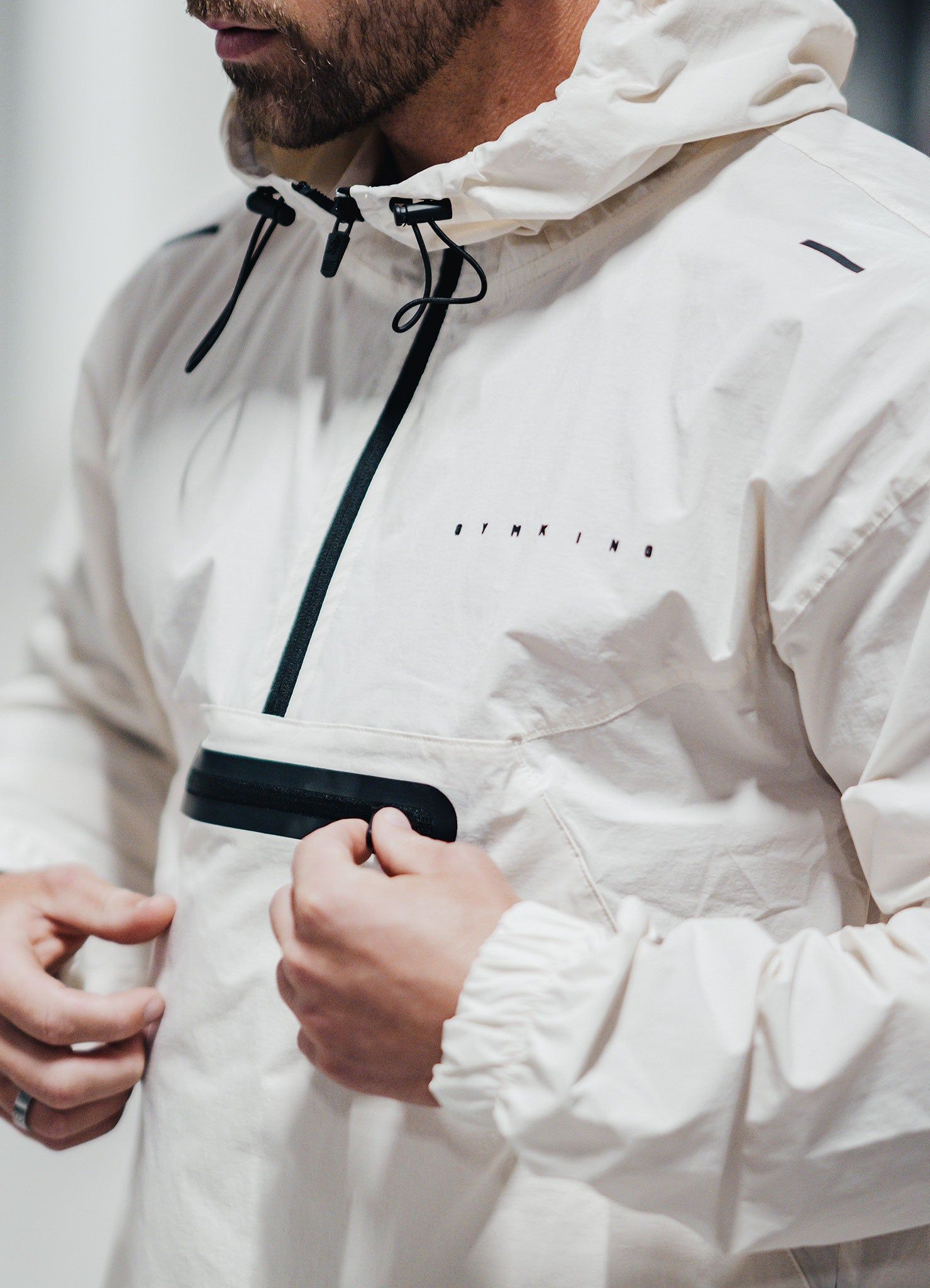 Gym King Rebellion Overhead Jacket - Antique White sold by The Gym King product image thumbnail 3