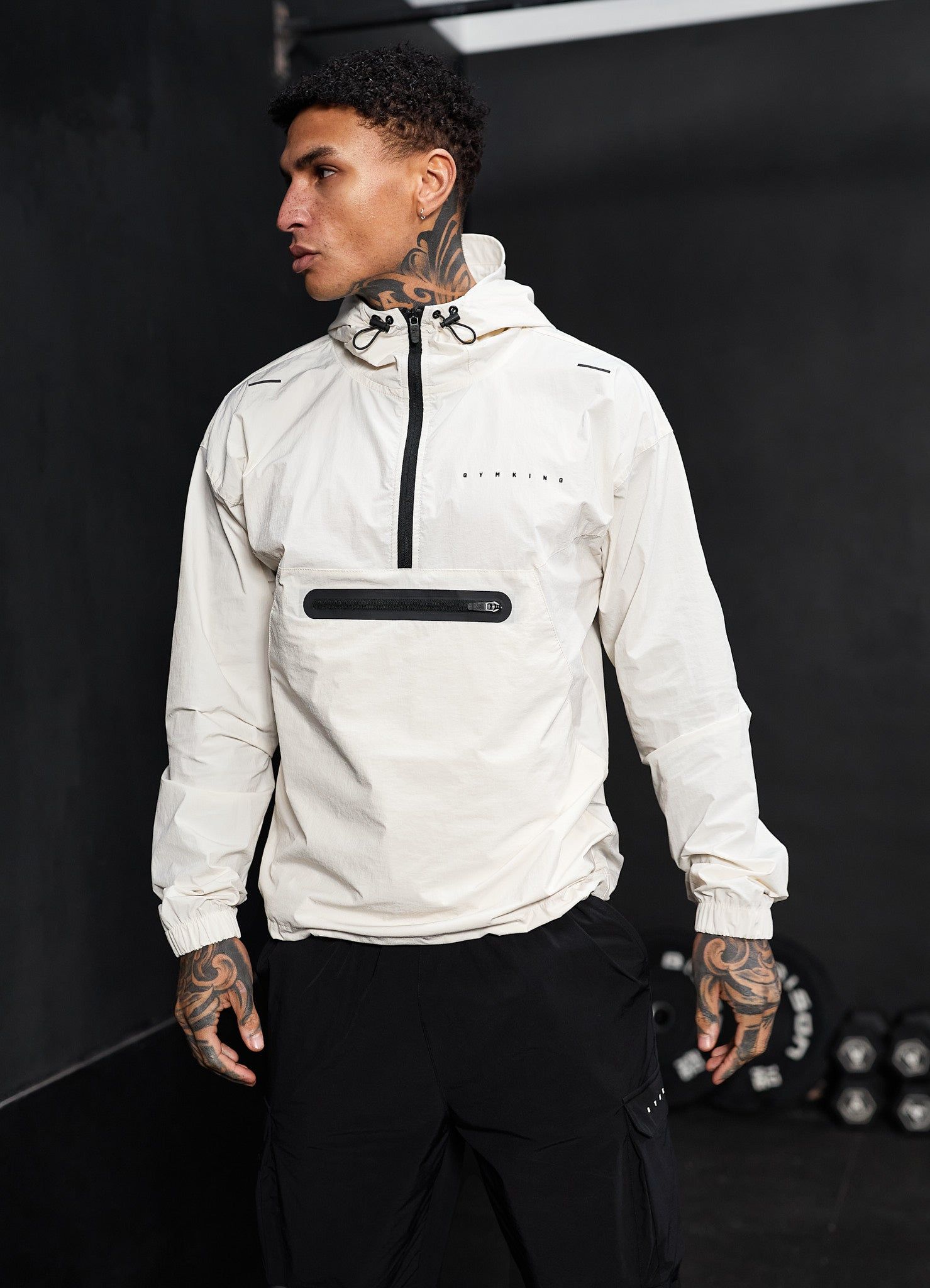 Gym King Rebellion Overhead Jacket - Antique White sold by The Gym King product image thumbnail 5