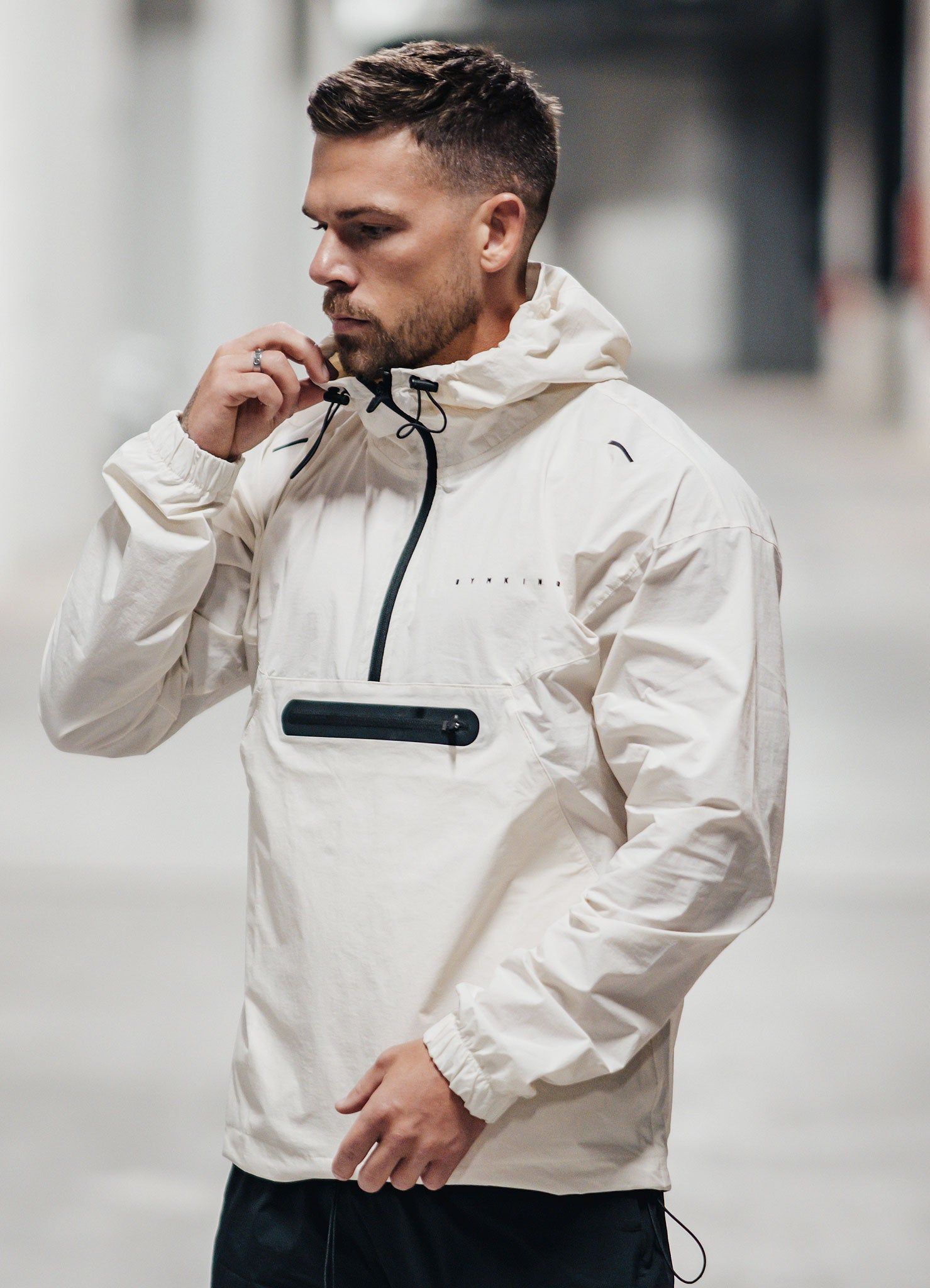 Gym King Rebellion Overhead Jacket - Antique White sold by The Gym King