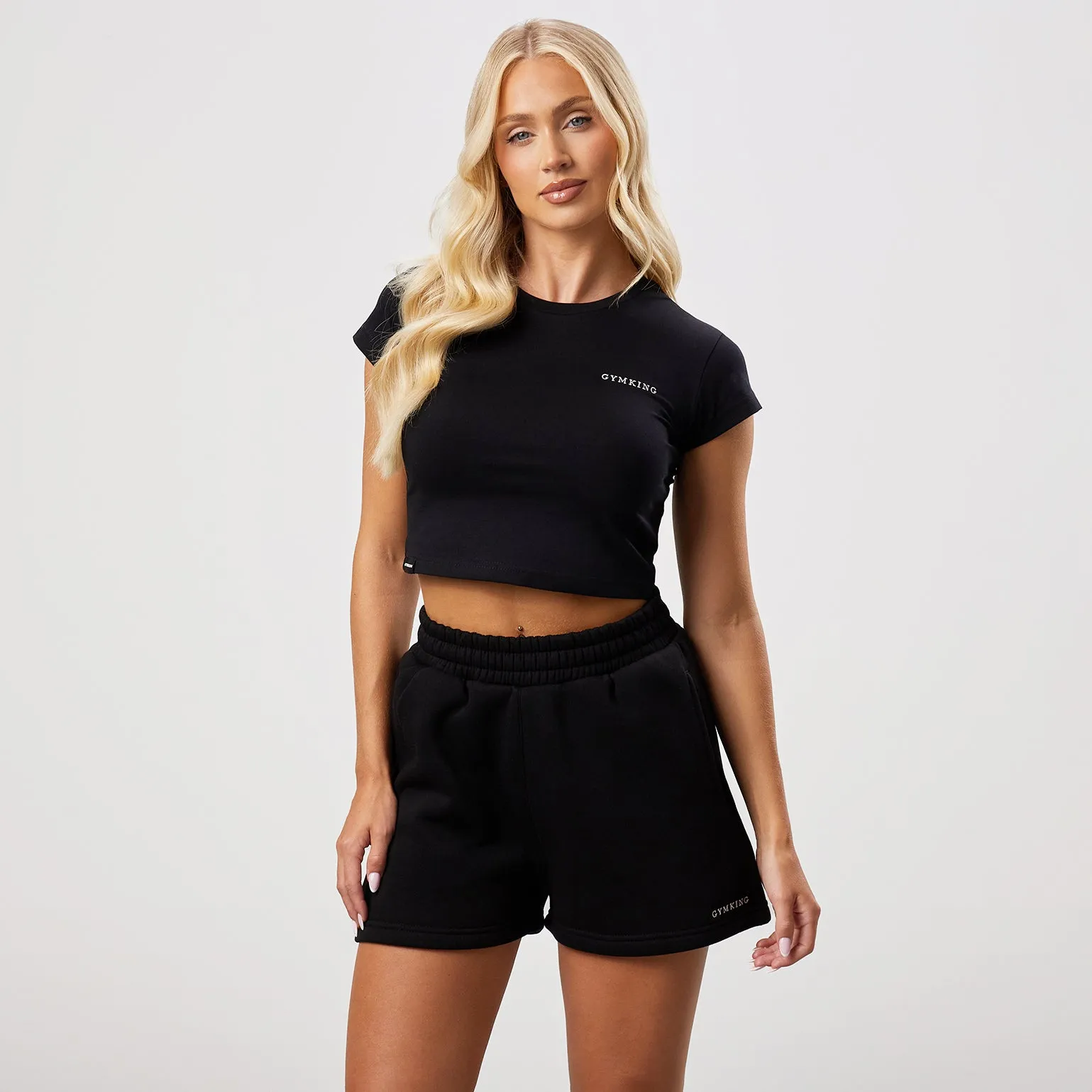 Gym King 365 Crop Jersey Tee - Black sold by The Gym King product image thumbnail 2