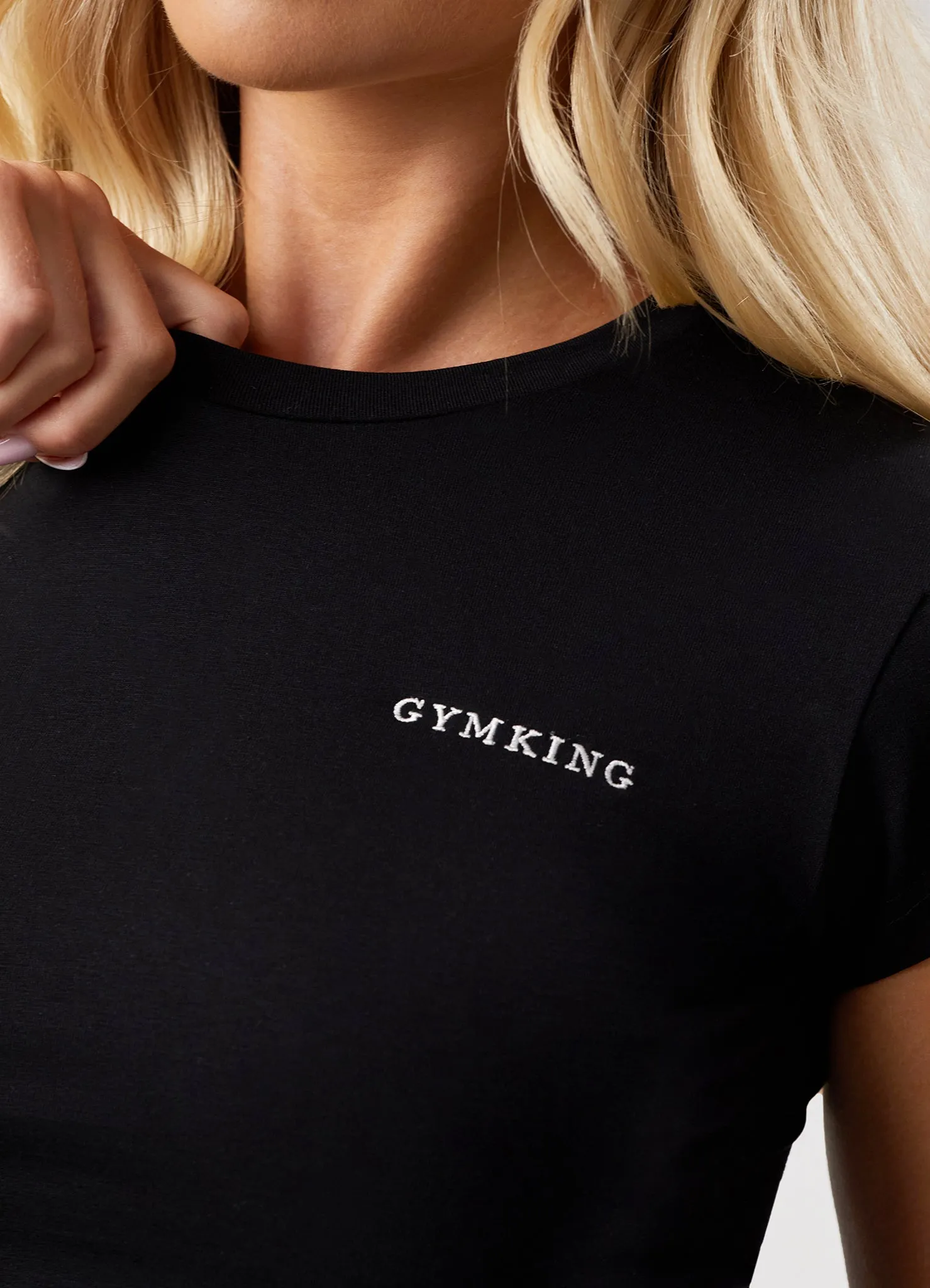 Gym King 365 Crop Jersey Tee - Black sold by The Gym King product image thumbnail 3