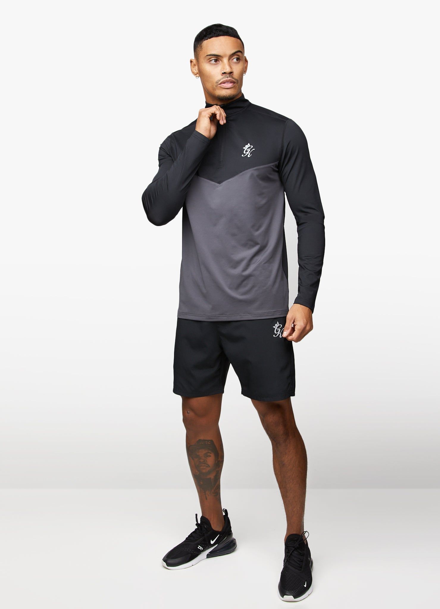 Gym King React 1/4 Zip - Black/Fossil Grey sold by The Gym King product image thumbnail 7