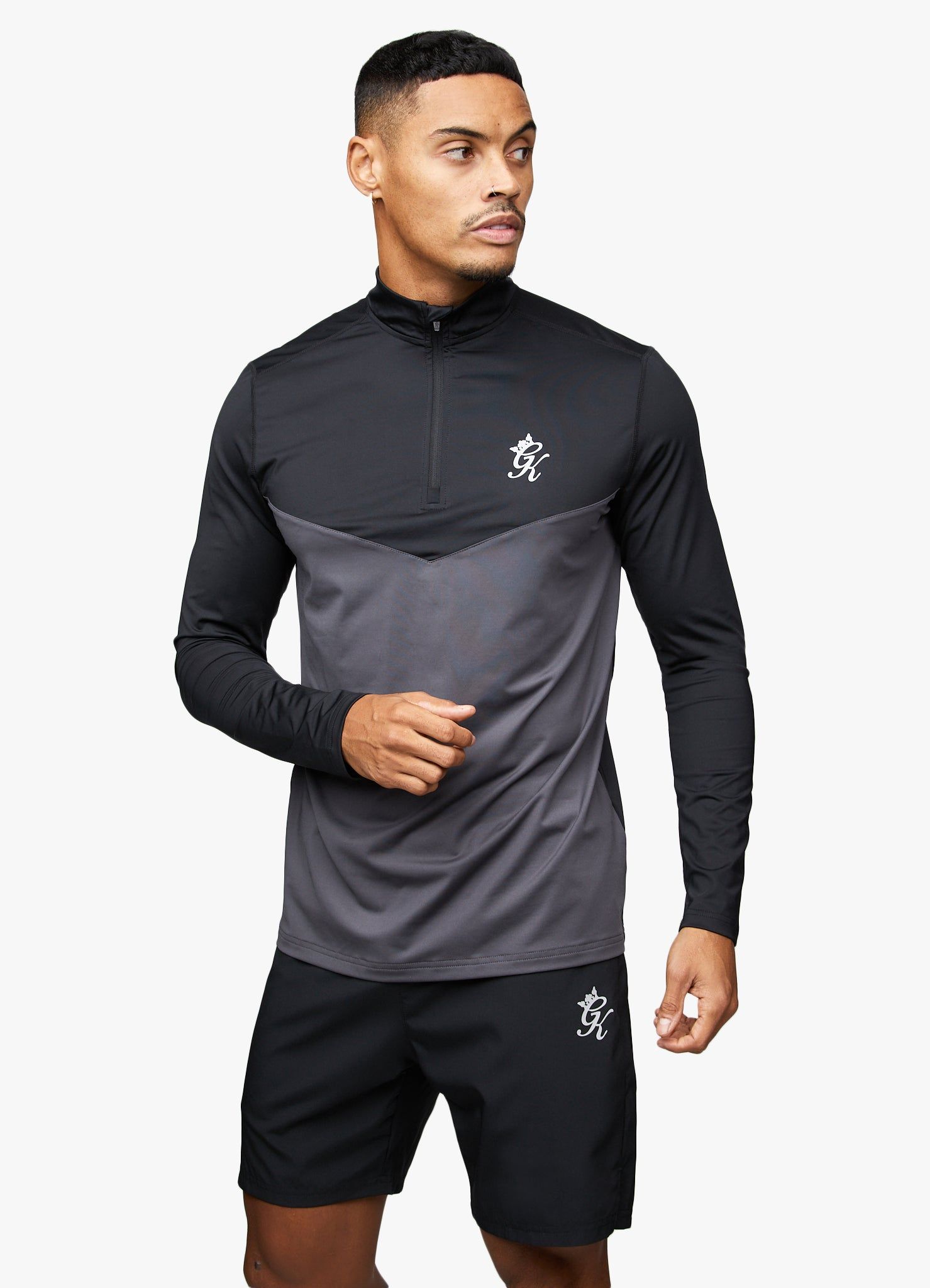 Gym King React 1/4 Zip - Black/Fossil Grey sold by The Gym King product image thumbnail 8
