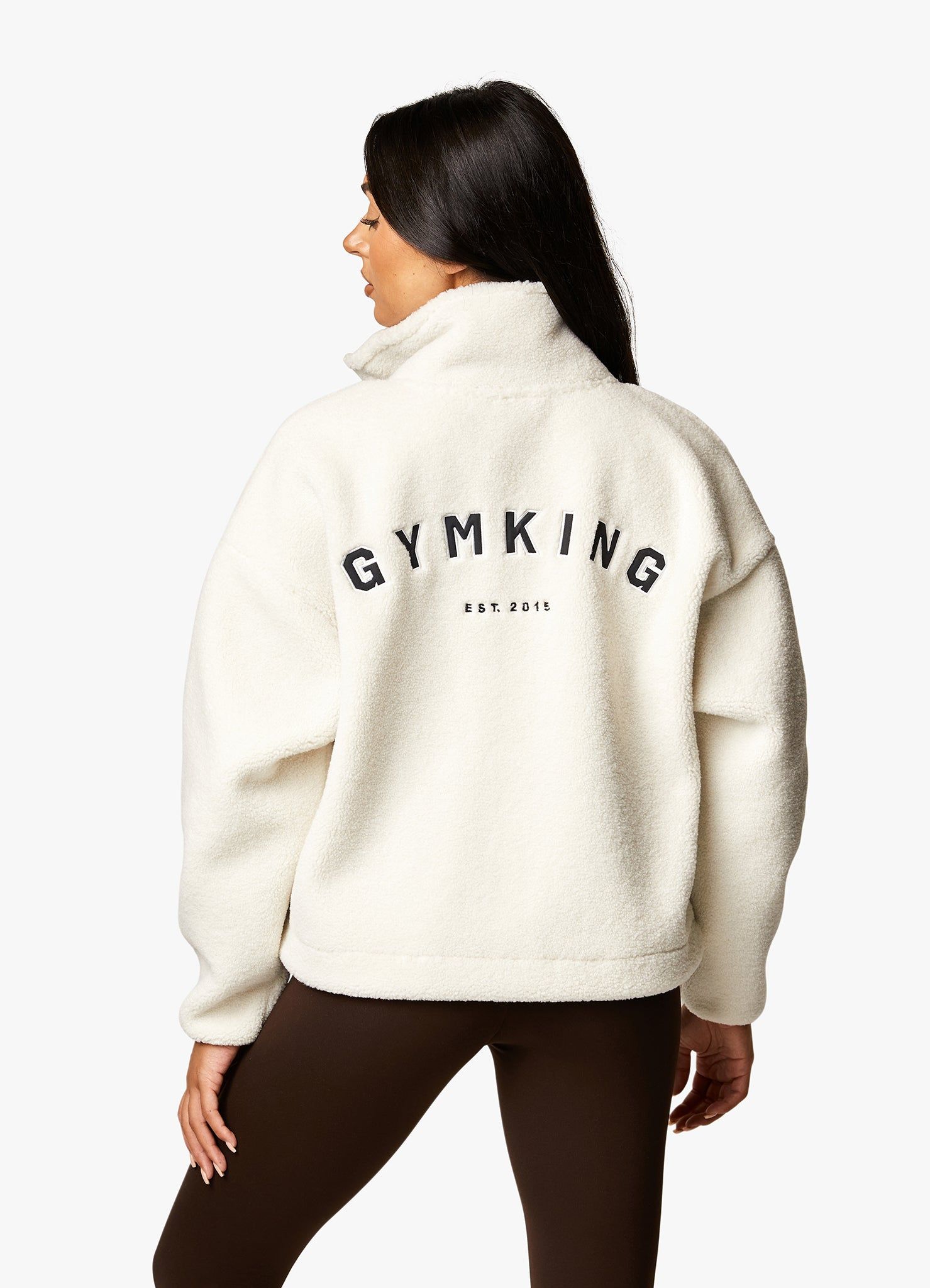 Gym King Borg Full Zip Fleece - Cream sold by The Gym King