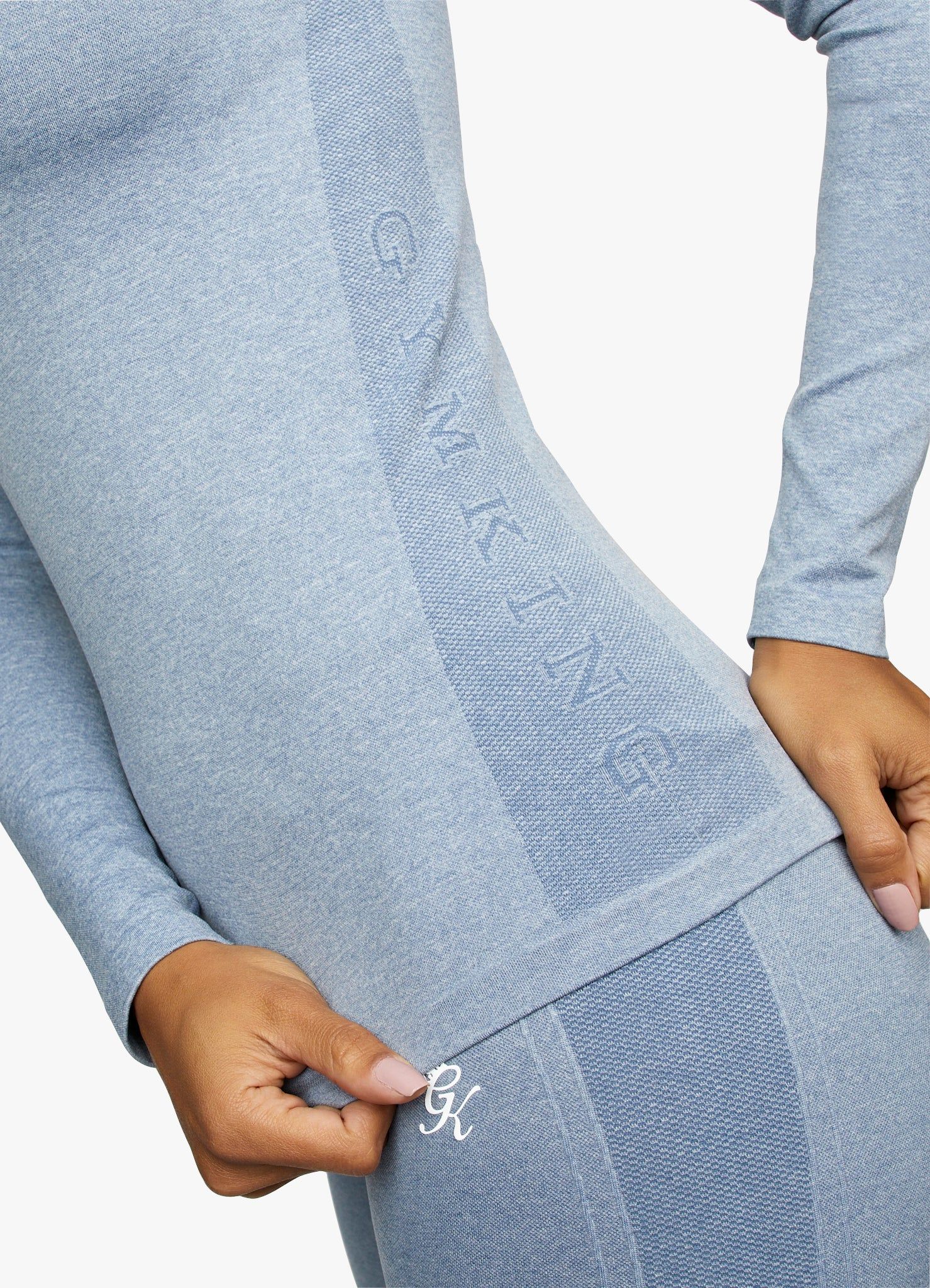 Gym King Seamless Results Seamless 1/4 Funnel - Denim Marl sold by The Gym King product image thumbnail 5