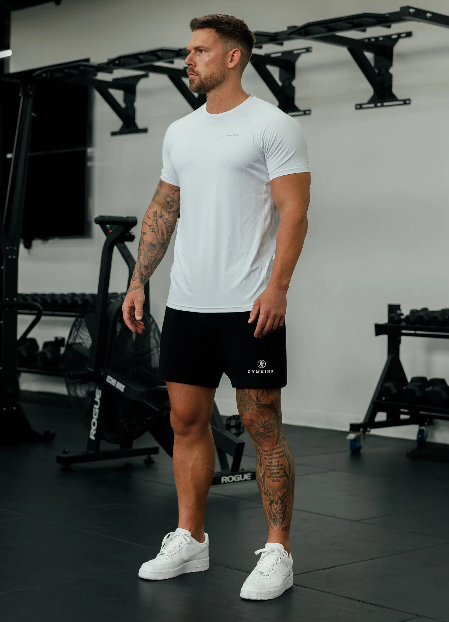 Gym King Energy Linear T-Shirt - White sold by The Gym King product image thumbnail 5