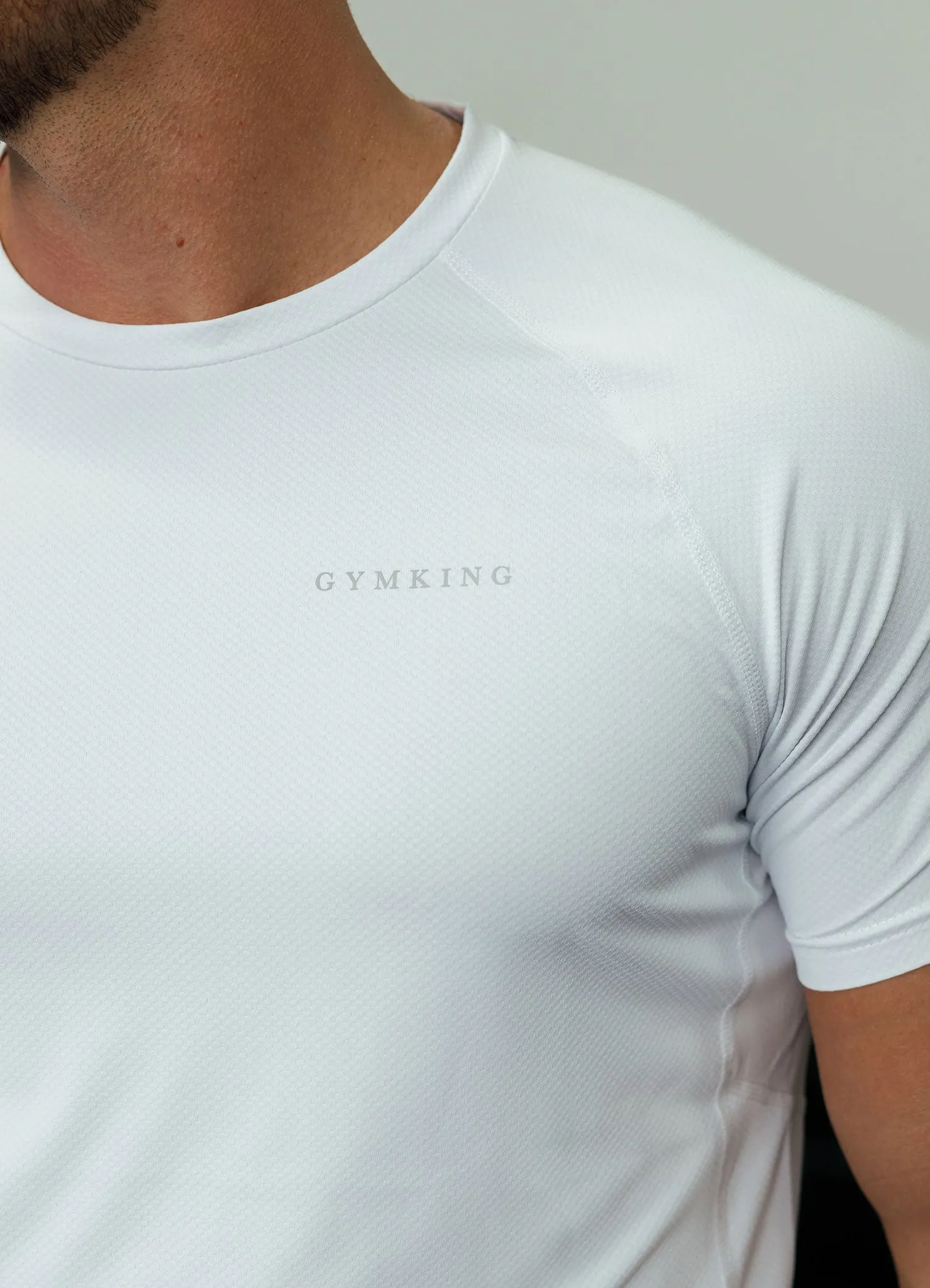 Gym King Energy Linear T-Shirt - White sold by The Gym King product image thumbnail 4