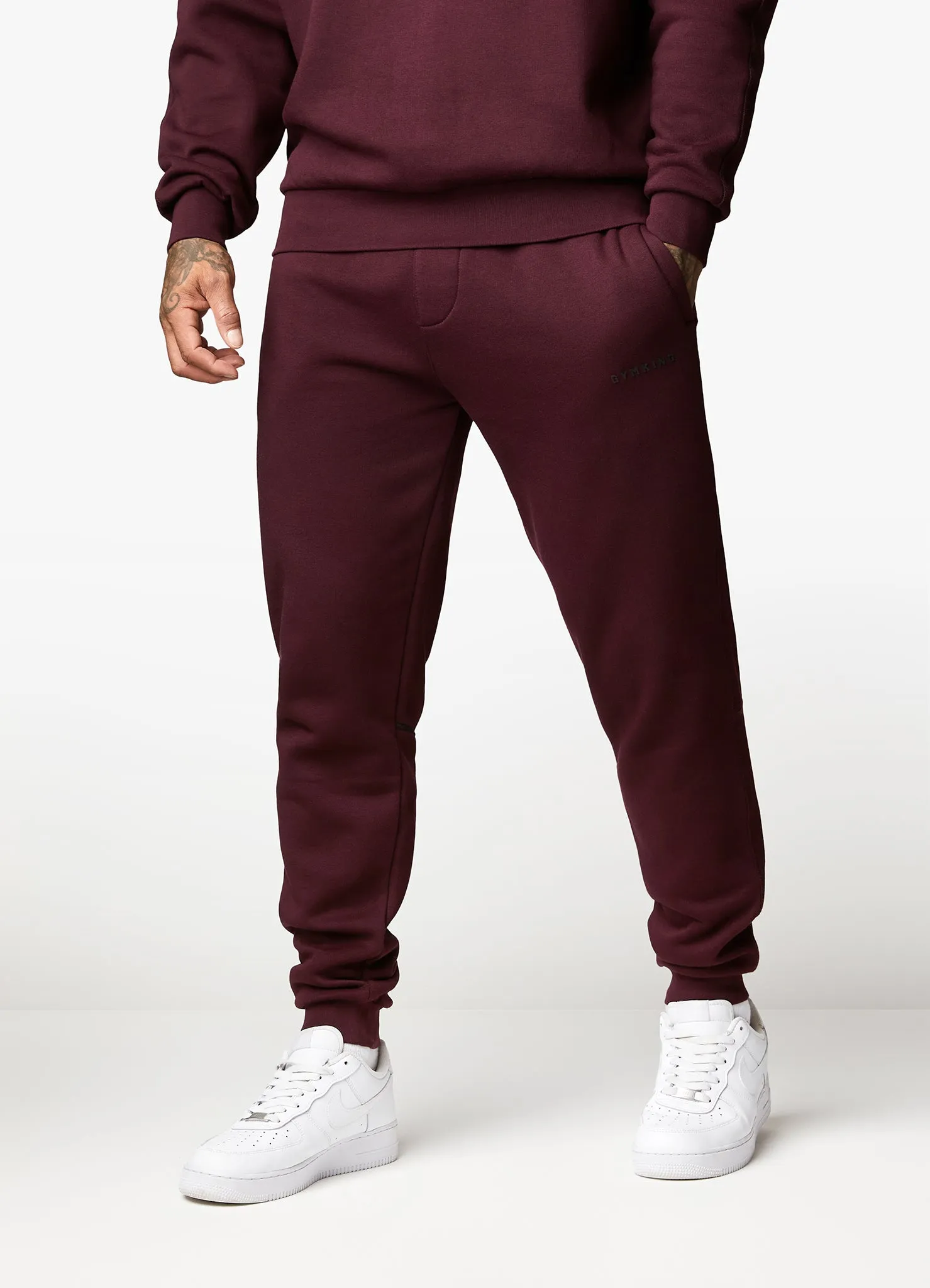 Gym King Outline Print Jogger - Burgundy sold by The Gym King