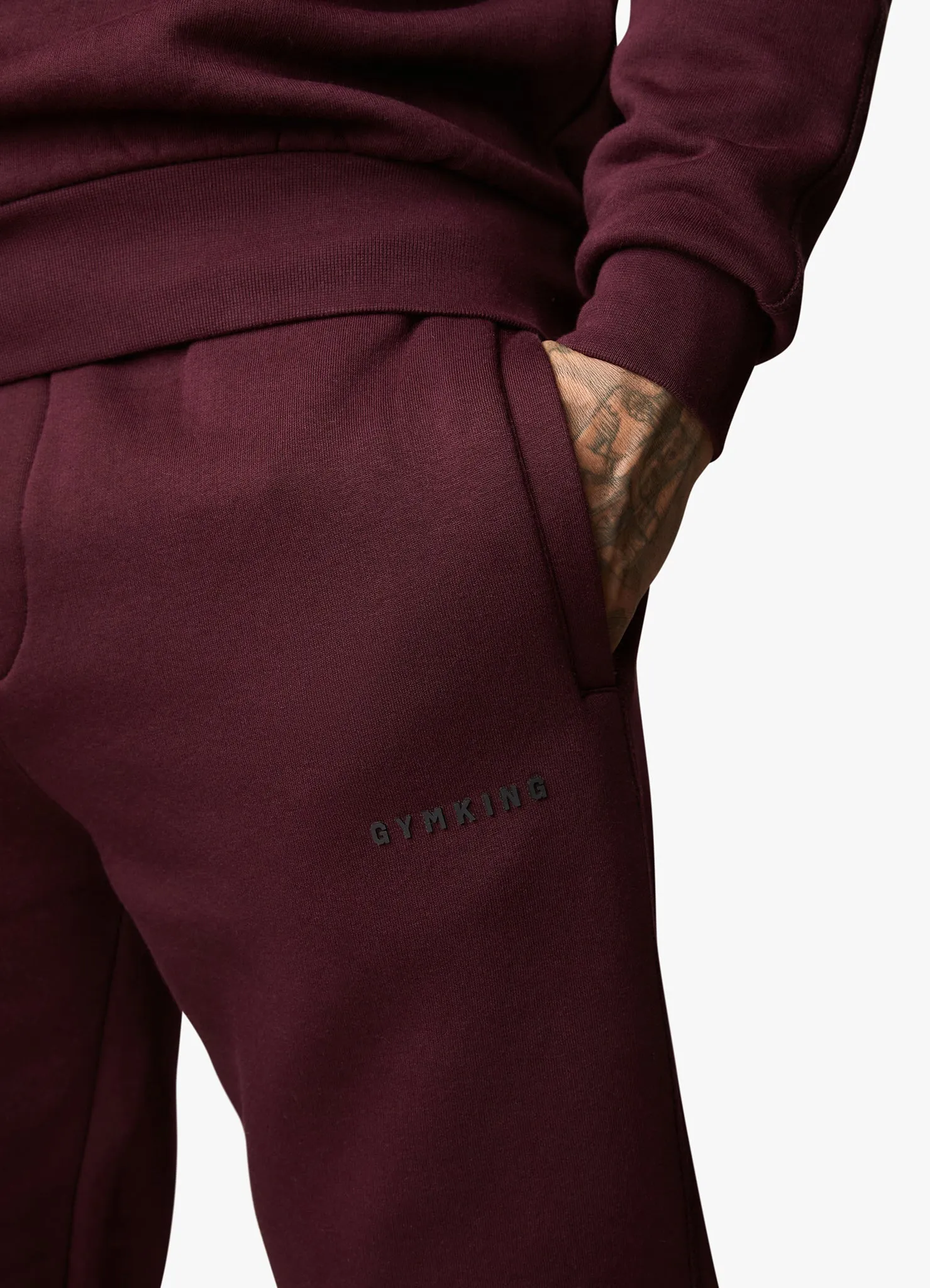 Gym King Outline Print Jogger - Burgundy sold by The Gym King product image thumbnail 4