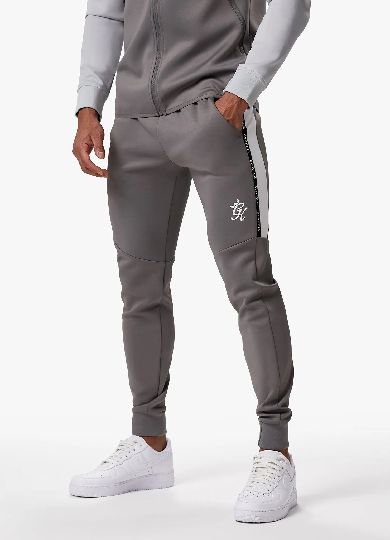 Gym King Taped Core Plus Tracksuit - Silver Grey/Steel sold by The Gym King product image thumbnail 4