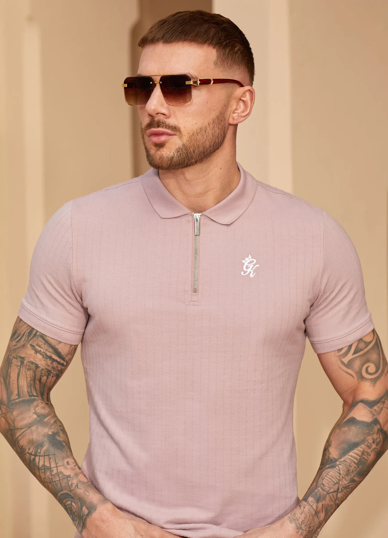 Gym King Riviera Signature Polo - Dusky Pink sold by The Gym King product image thumbnail 3