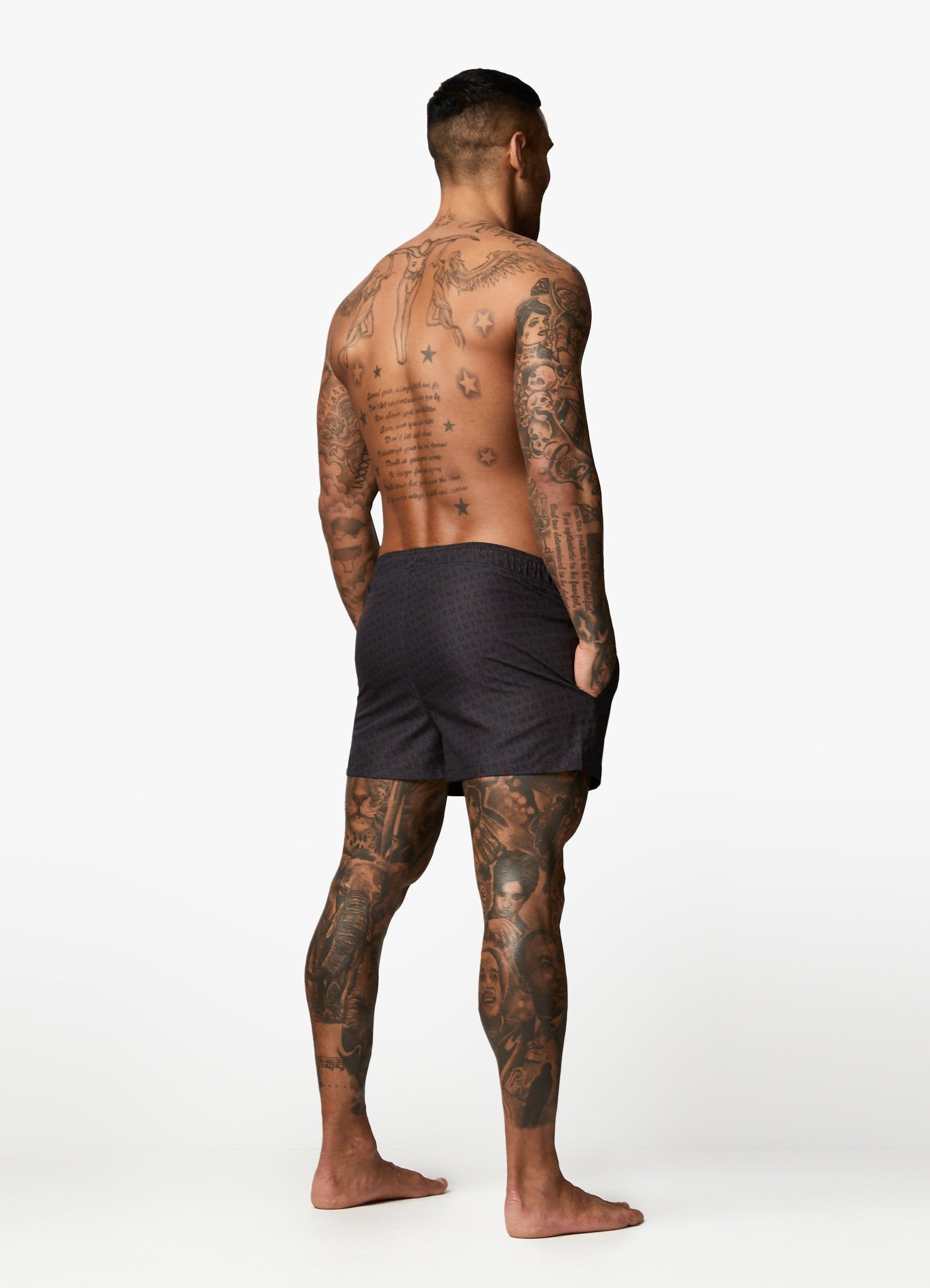 Gym King Marina Short 4" - Black AOP sold by The Gym King product image thumbnail 7