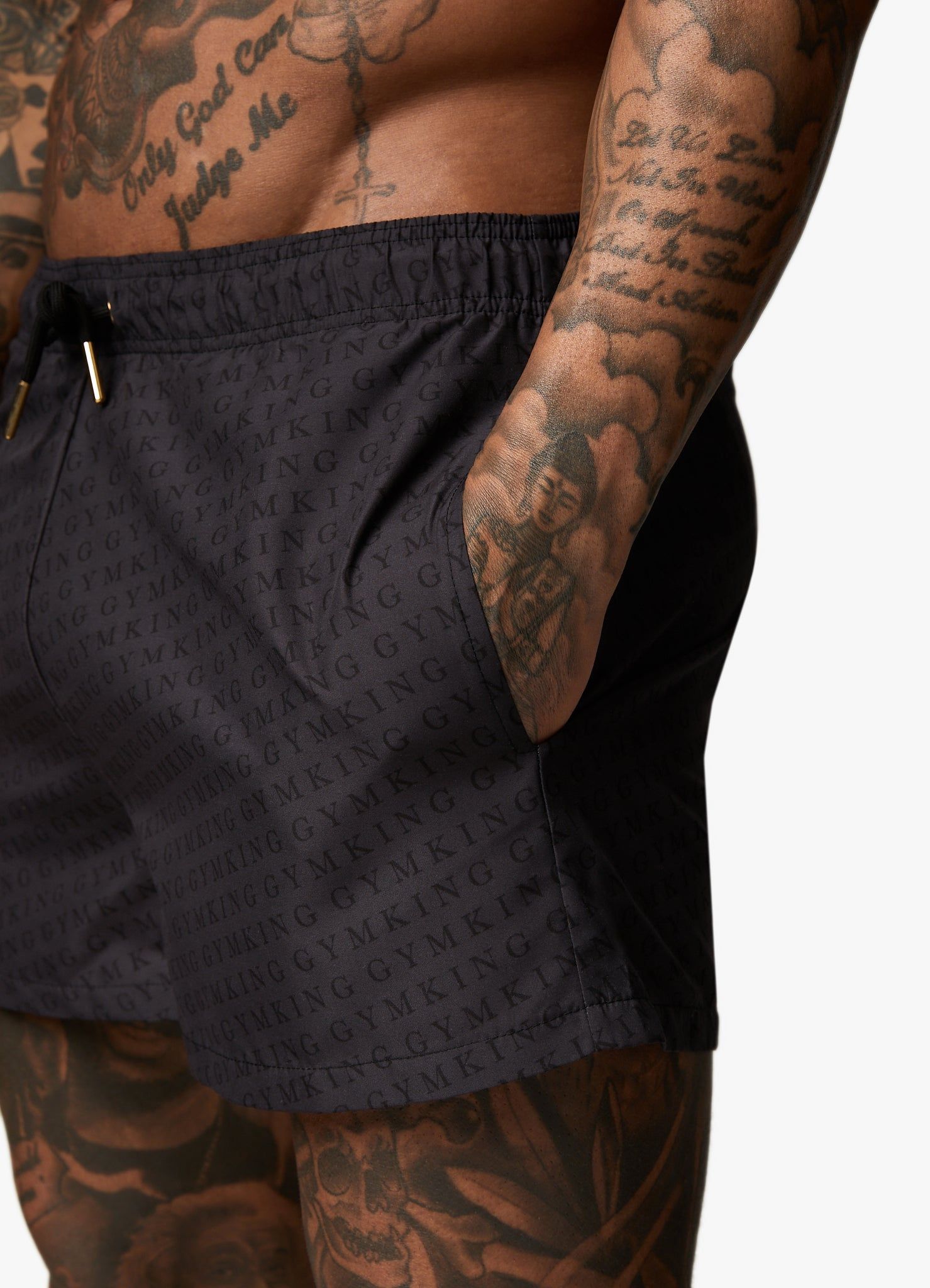 Gym King Marina Short 4" - Black AOP sold by The Gym King product image thumbnail 3